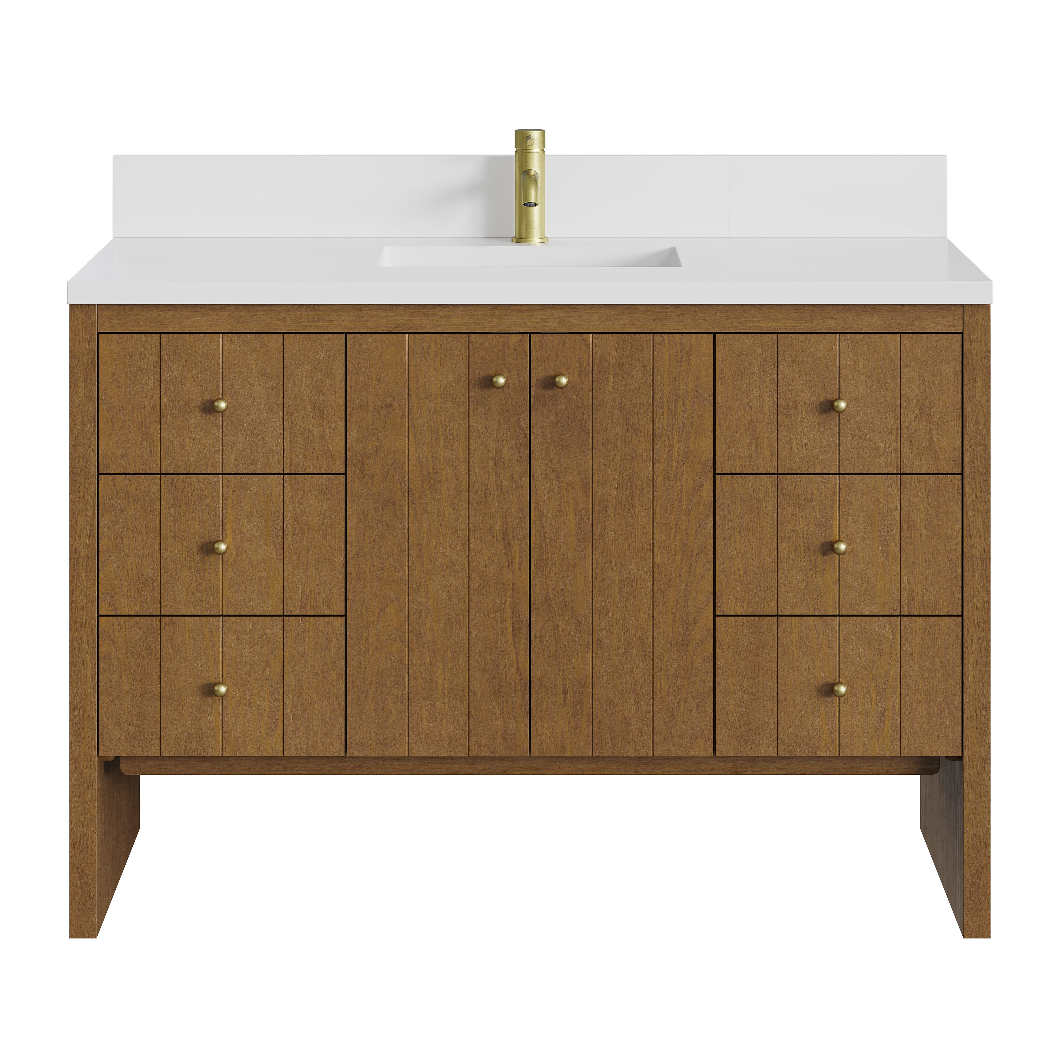 James Martin Hudson 48" Single Vanity in Honey Oak with 3cm Countertop