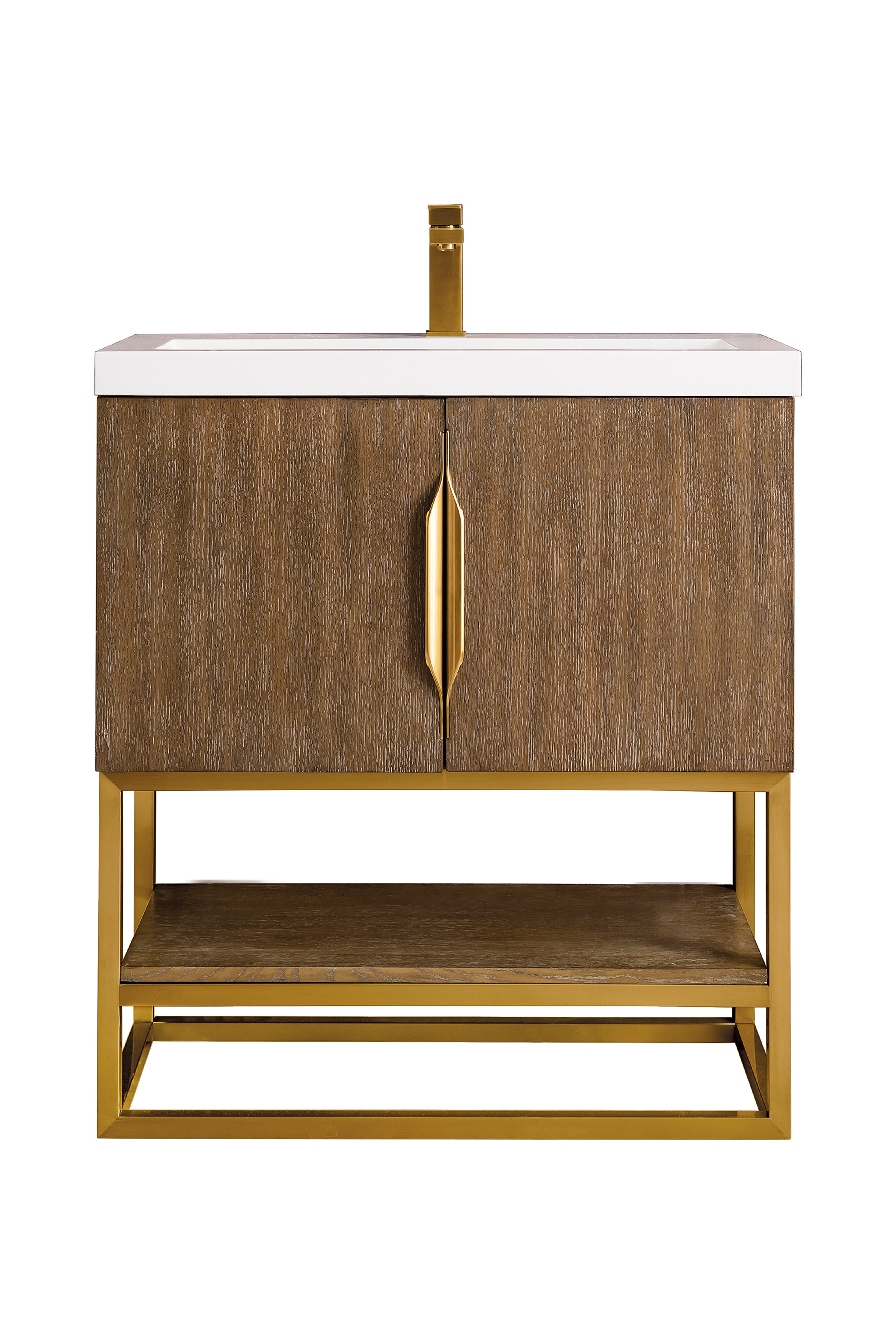 James Martin Columbia 31.5" Freestanding Single Vanity with Mineral Composite Stone Countertop