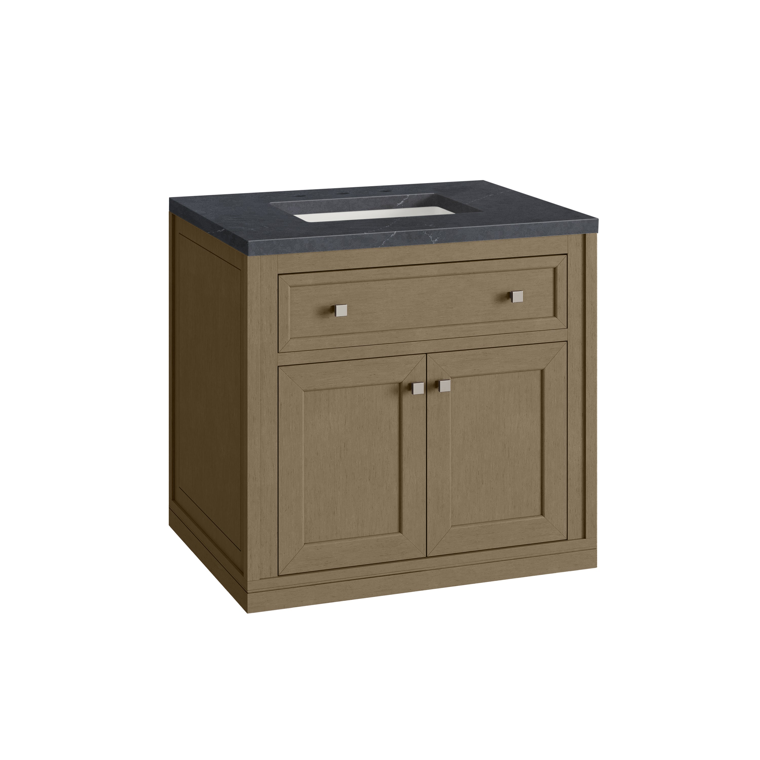 James Martin Chicago 30" Single Vanity in Walnut Whisper with 3cm Countertop