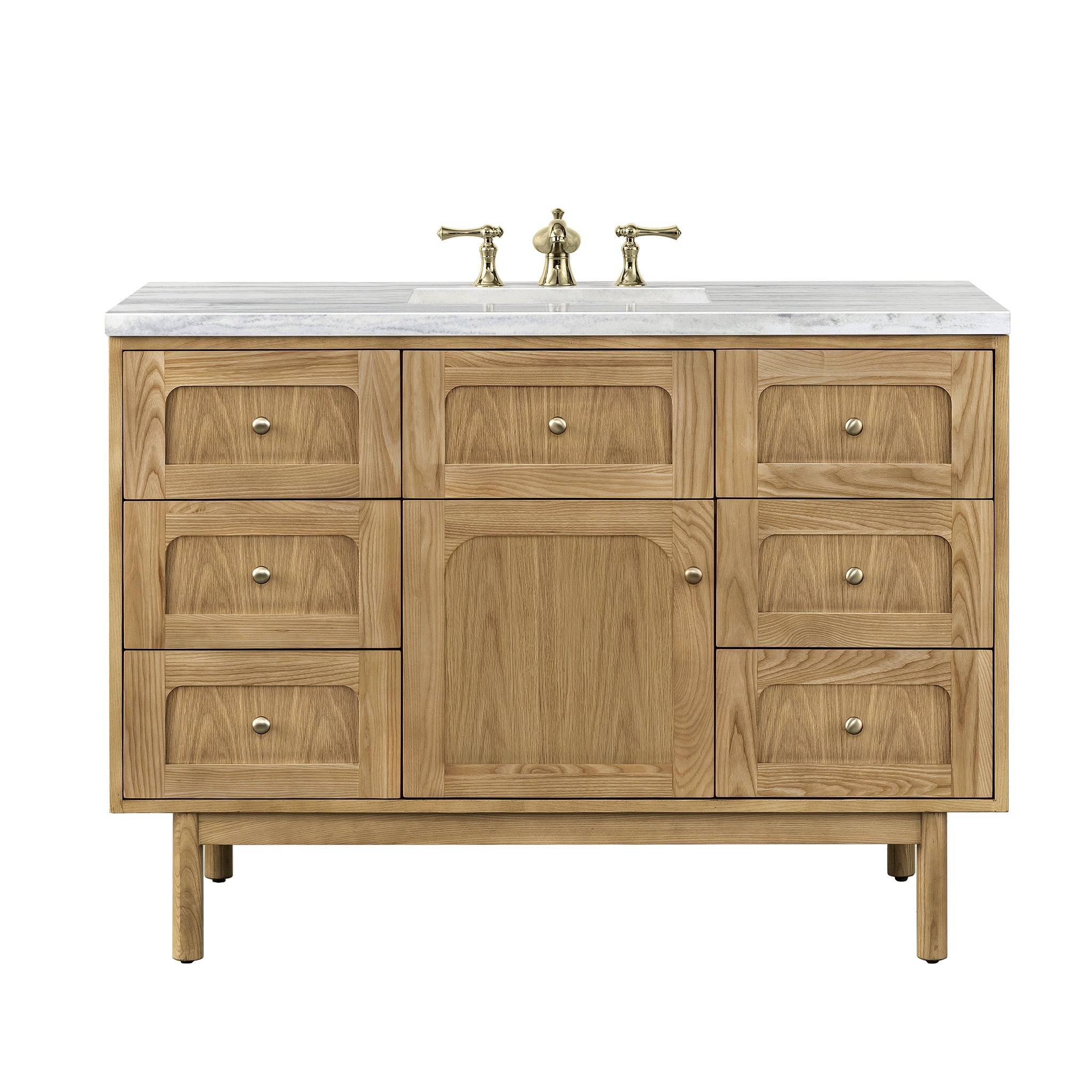 James Martin Laurent 48" Single Vanity in Light Natural Oak with 3cm Countertop