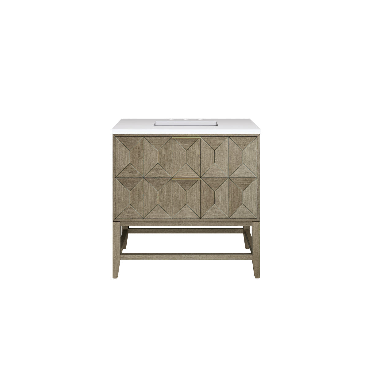 Emmeline 36" Single Vanity Cabinet, Pebble Oak