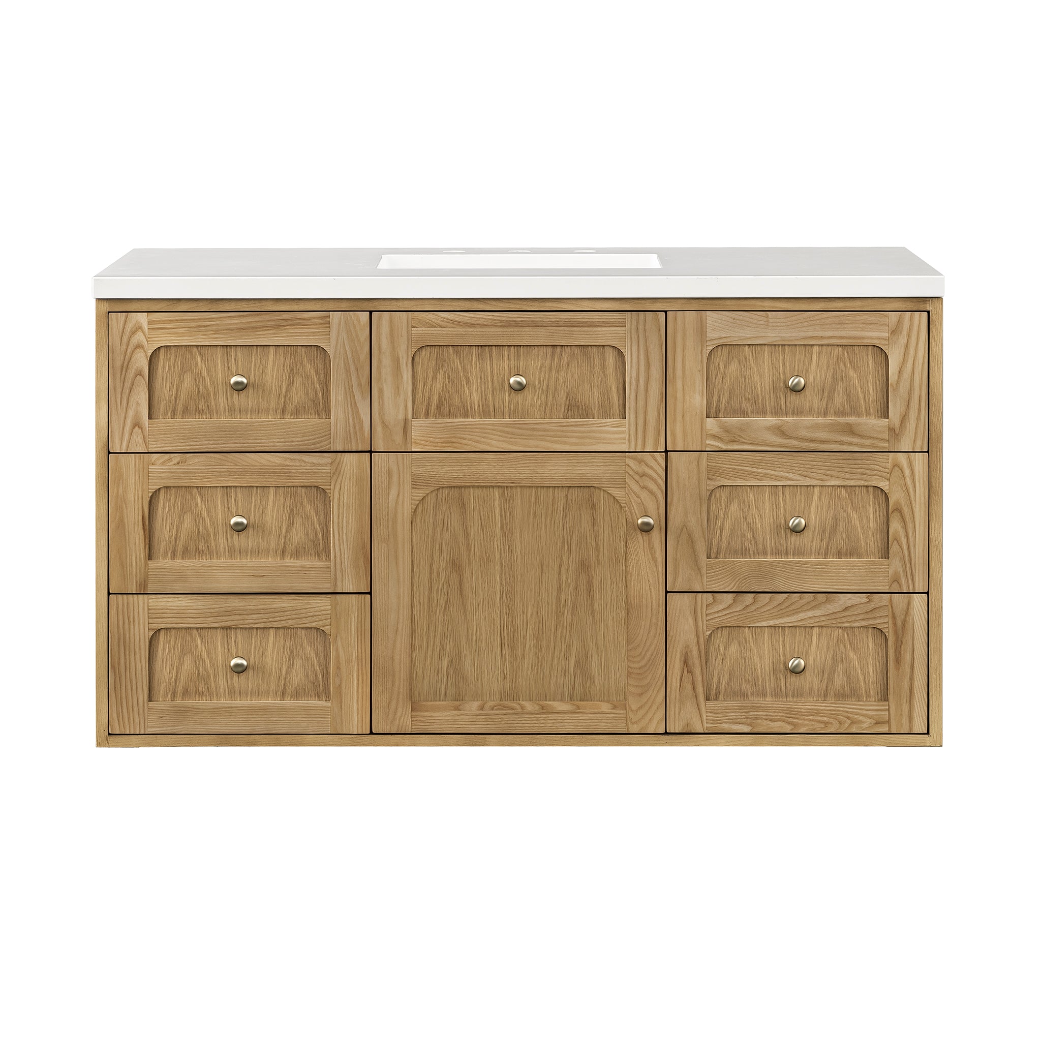 James Martin Laurent 48" Single Vanity in Light Natural Oak with 3cm Countertop