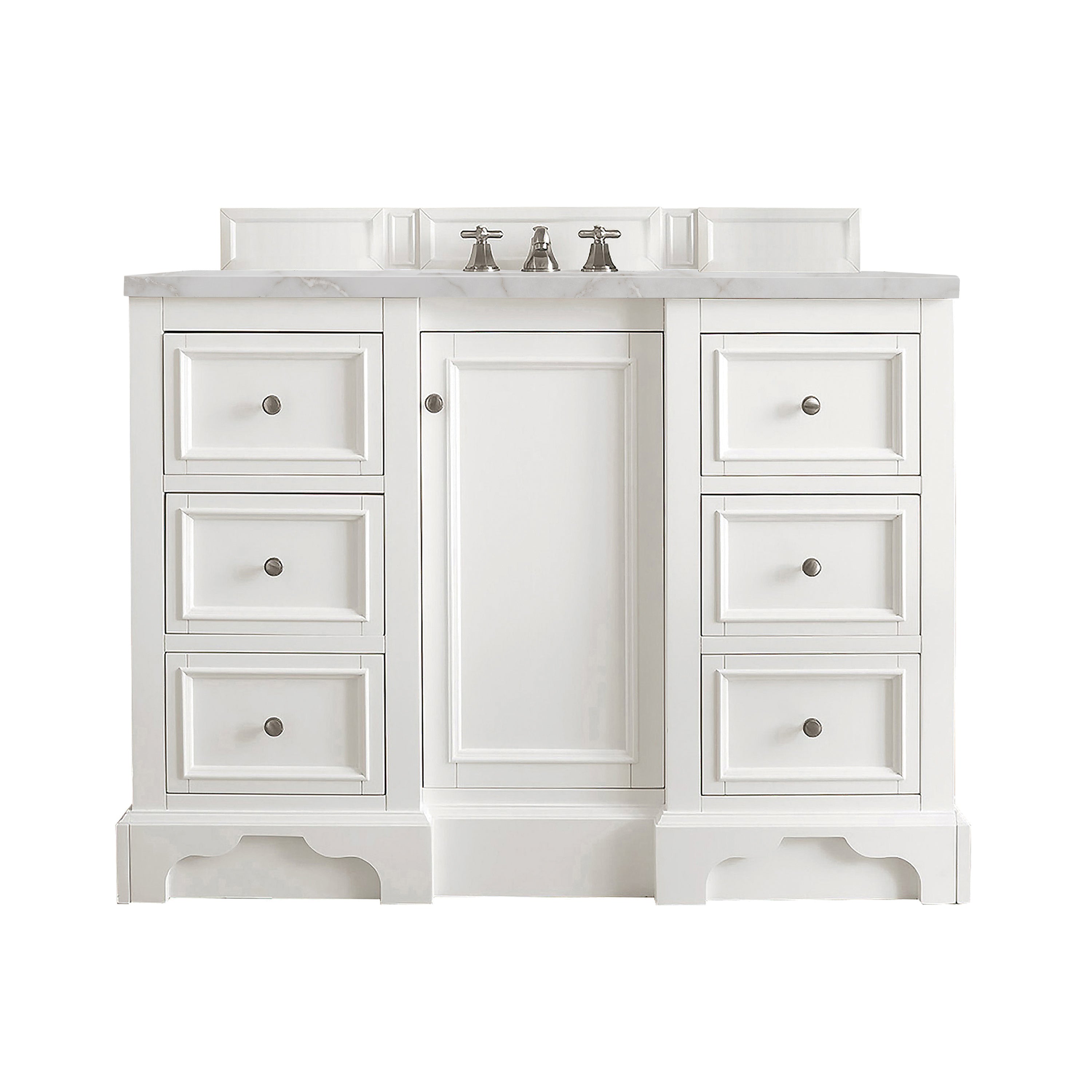 James Martin De Soto 48" Single Vanity in Bright White with 3cm Countertop