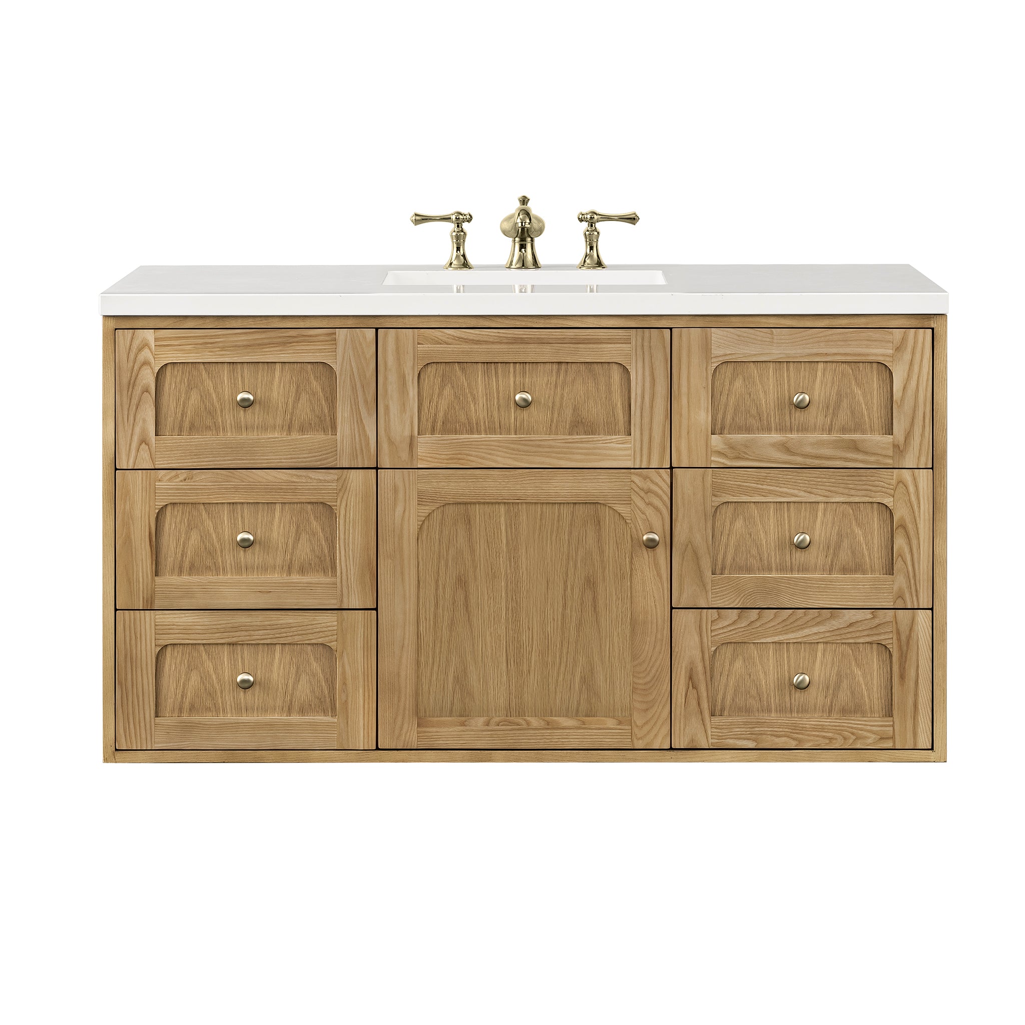 James Martin Laurent 48" Single Vanity in Light Natural Oak with 3cm Countertop