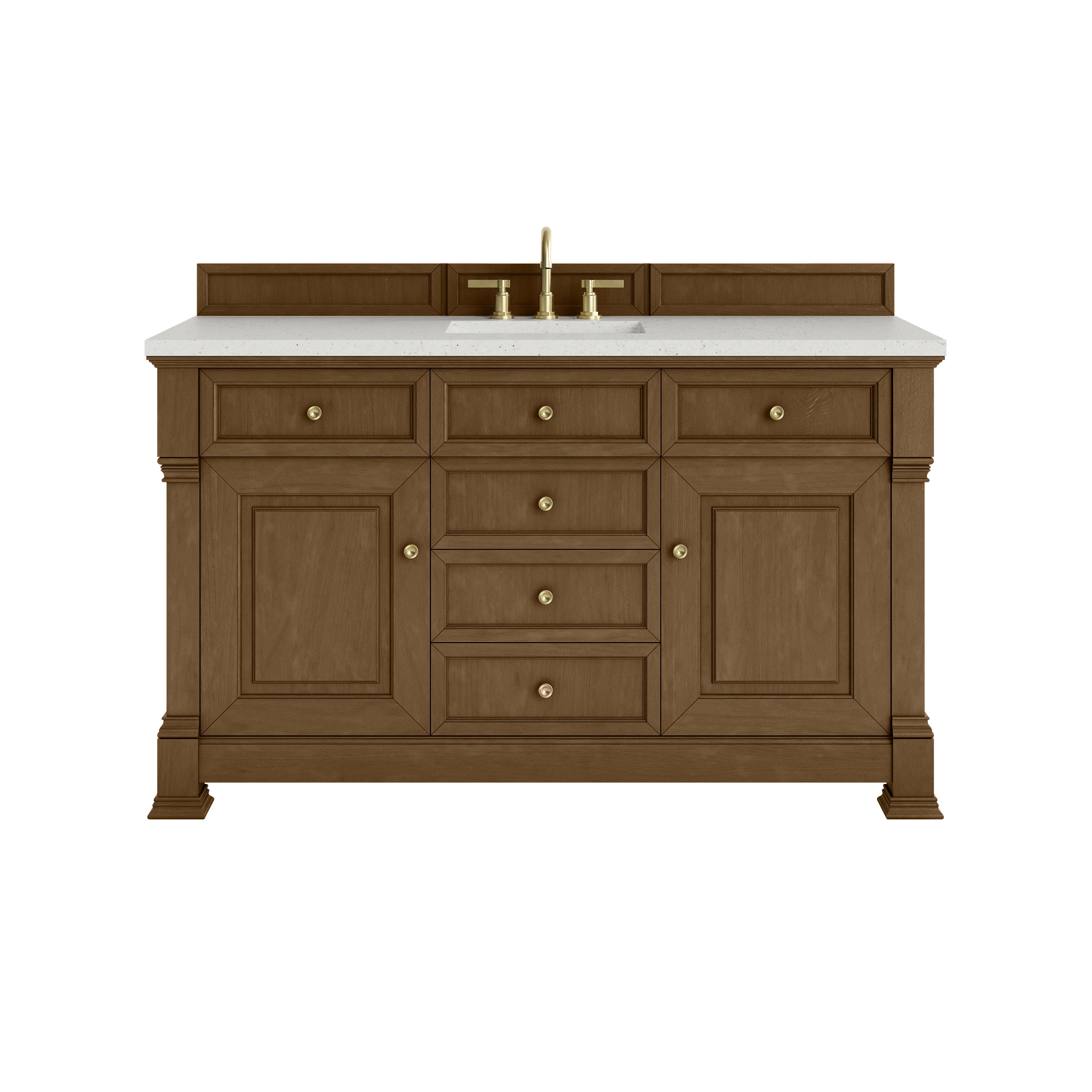 James Martin Brookfield 60" Single Vanity in Honey Oak with 3cm Countertop