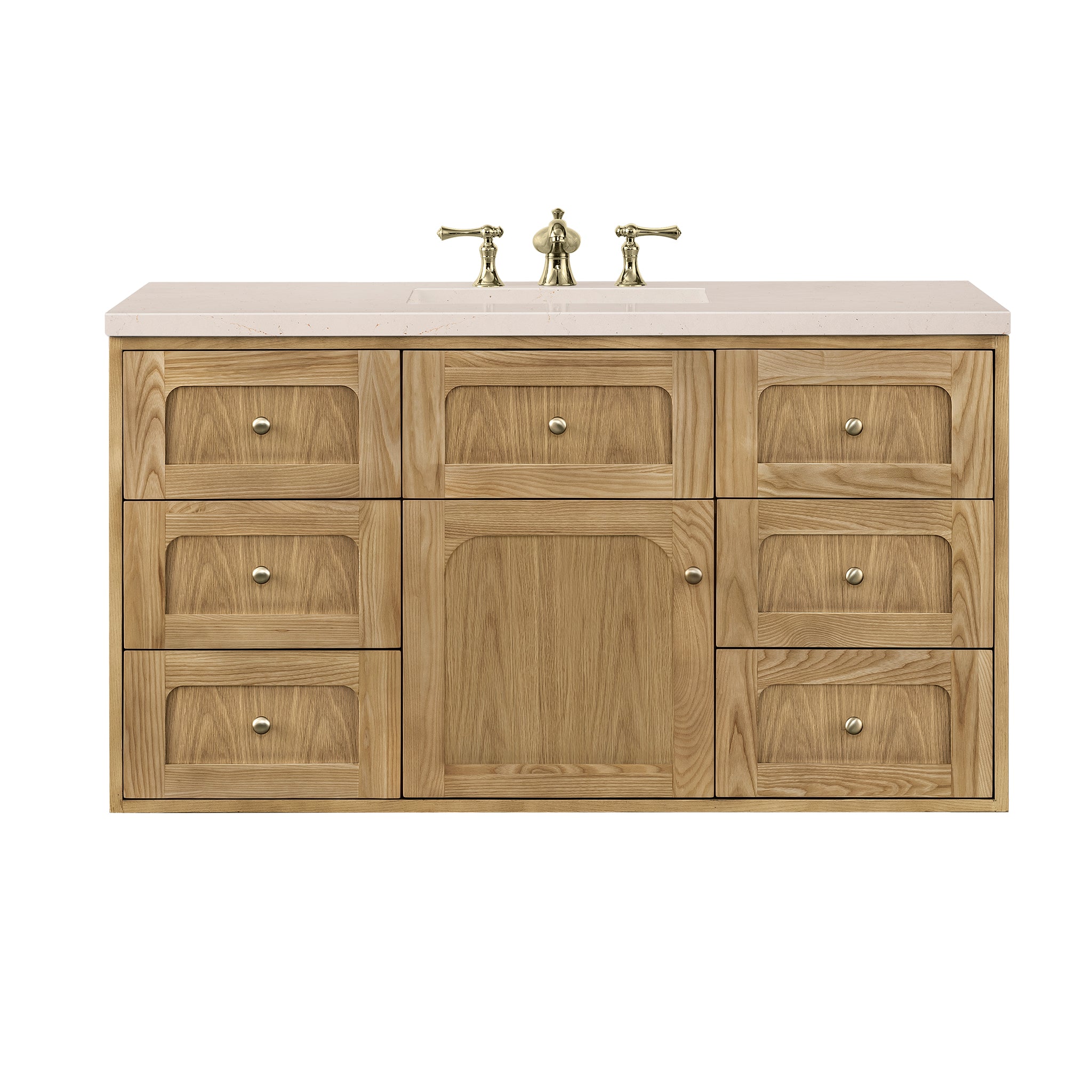 James Martin Laurent 48" Single Vanity in Light Natural Oak with 3cm Countertop