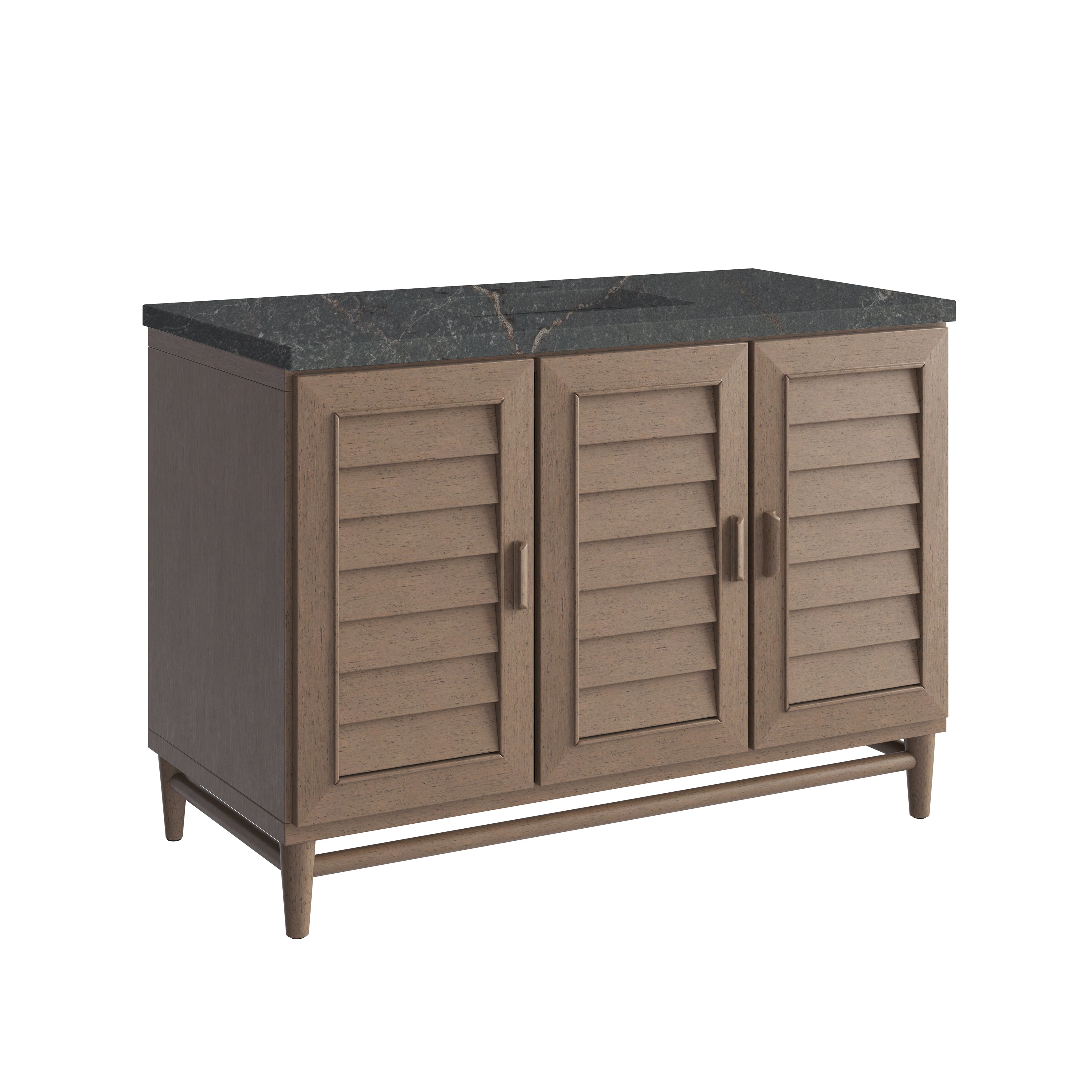 James Martin Portland 48" Single Vanity in Whitewashed Walnut with 3cm Countertop and FreePower Wireless Charger