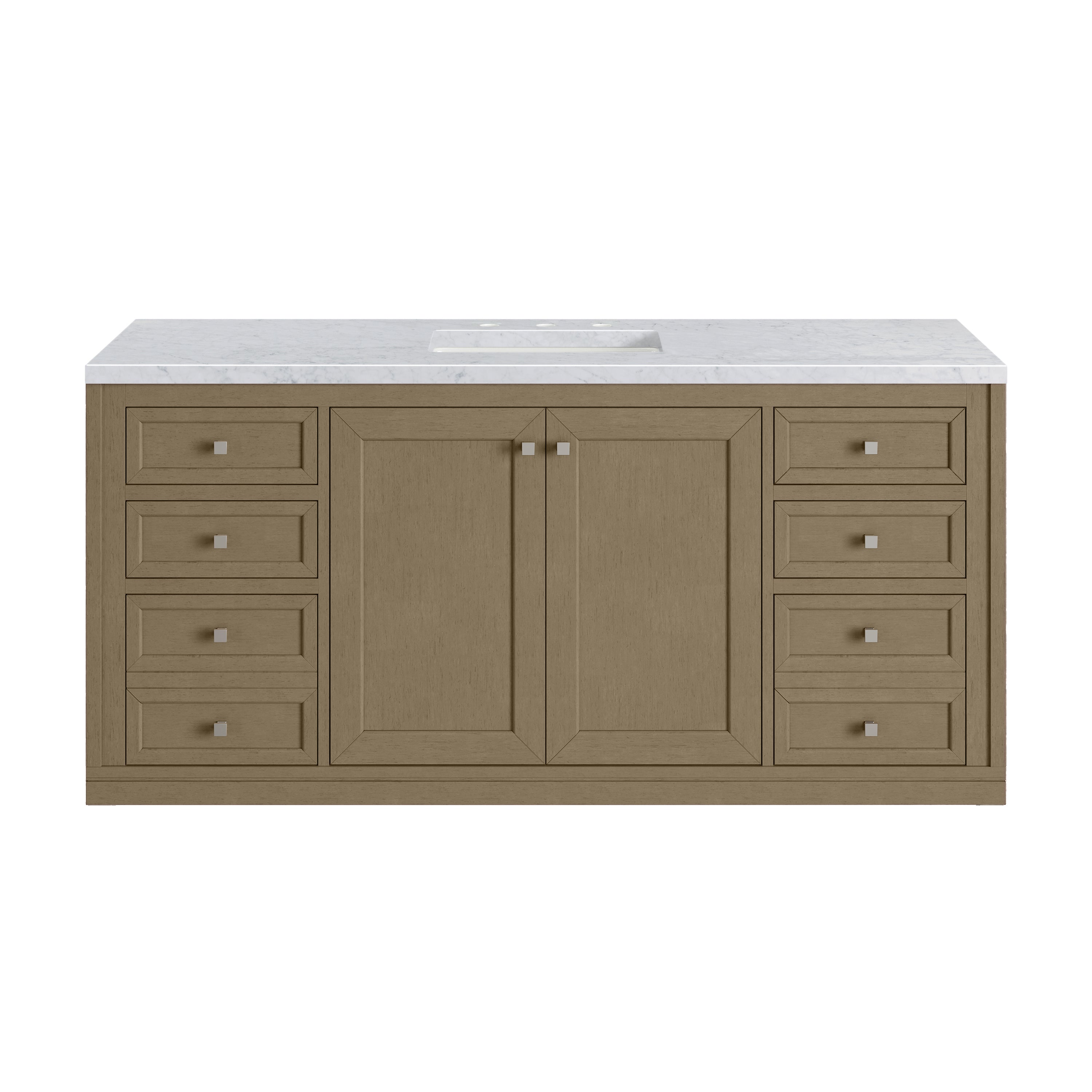 James Martin Chicago 60" Single Vanity in Walnut Whisper with 3cm Countertop