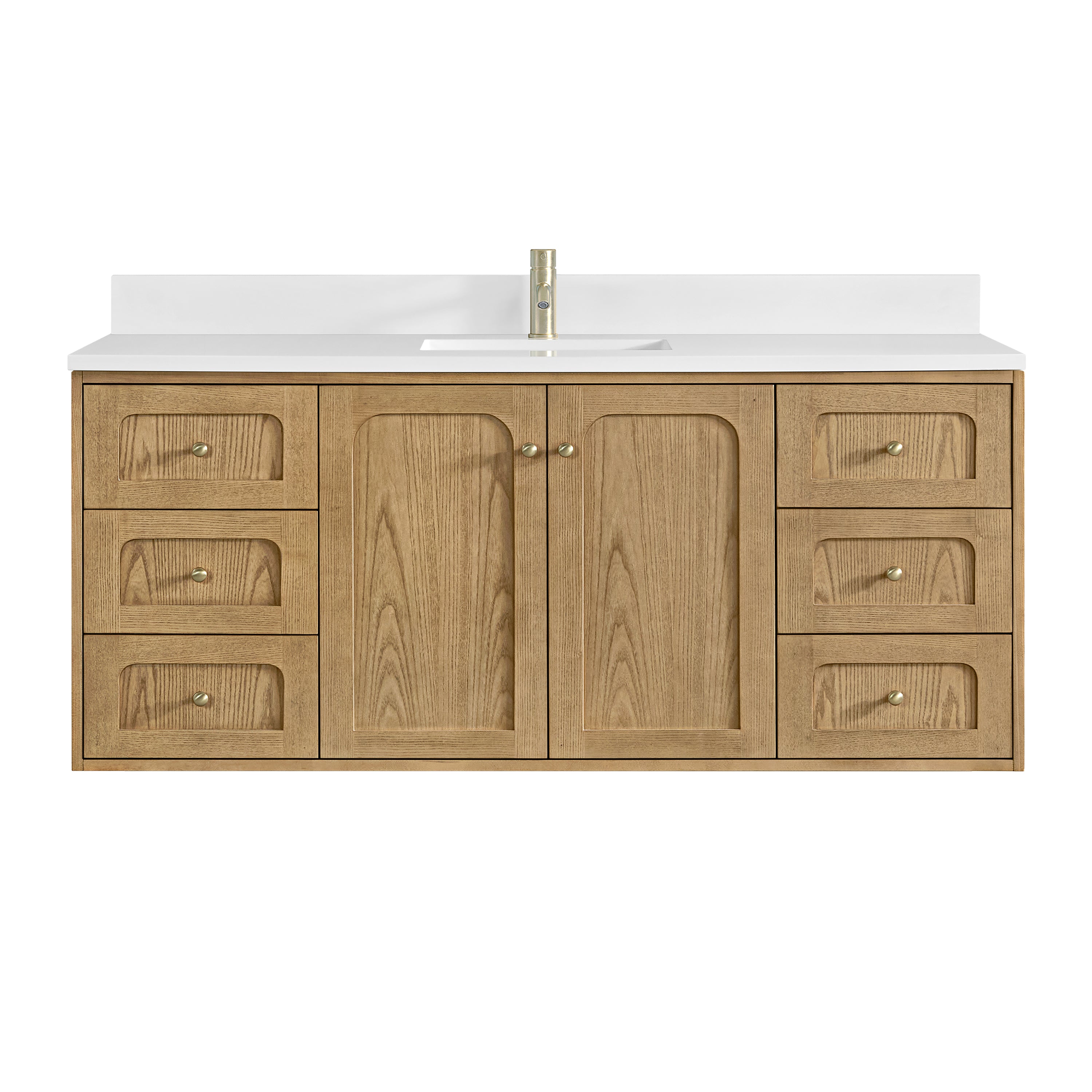 James Martin Laurent 60" Single Vanity in Light Natural Oak with 3cm Countertop