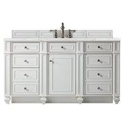 James Martin Bristol 60" Single Vanity in Bright White with 3cm Countertop and FreePower Wireless Charger