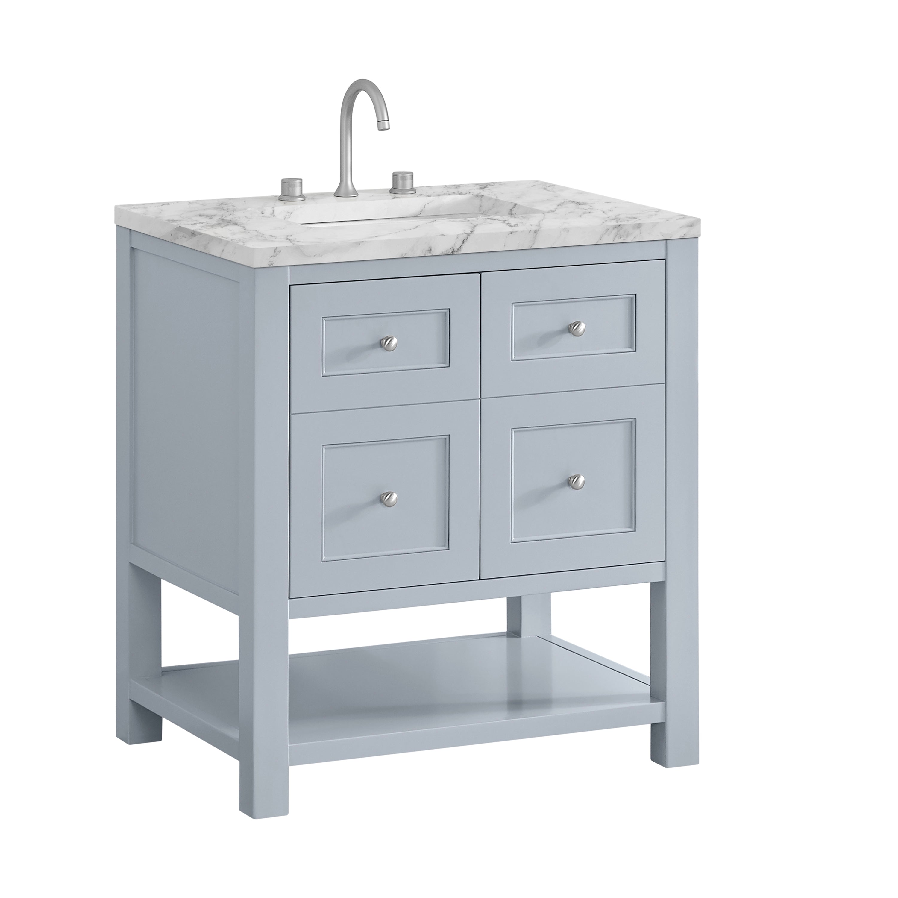 James Martin Breckenridge 30" Single in Serenity Blue with 3cm Countertop