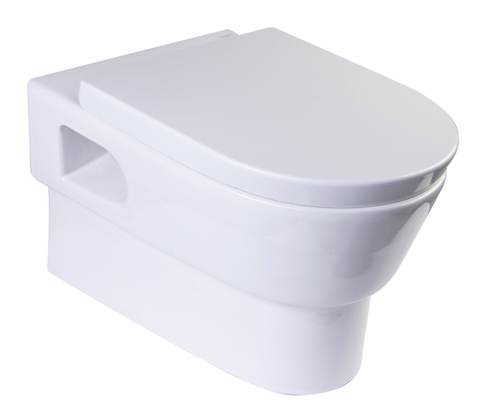 EAGO WD332 Round Modern Wall Mount Dual Flush Toilet Bowl
