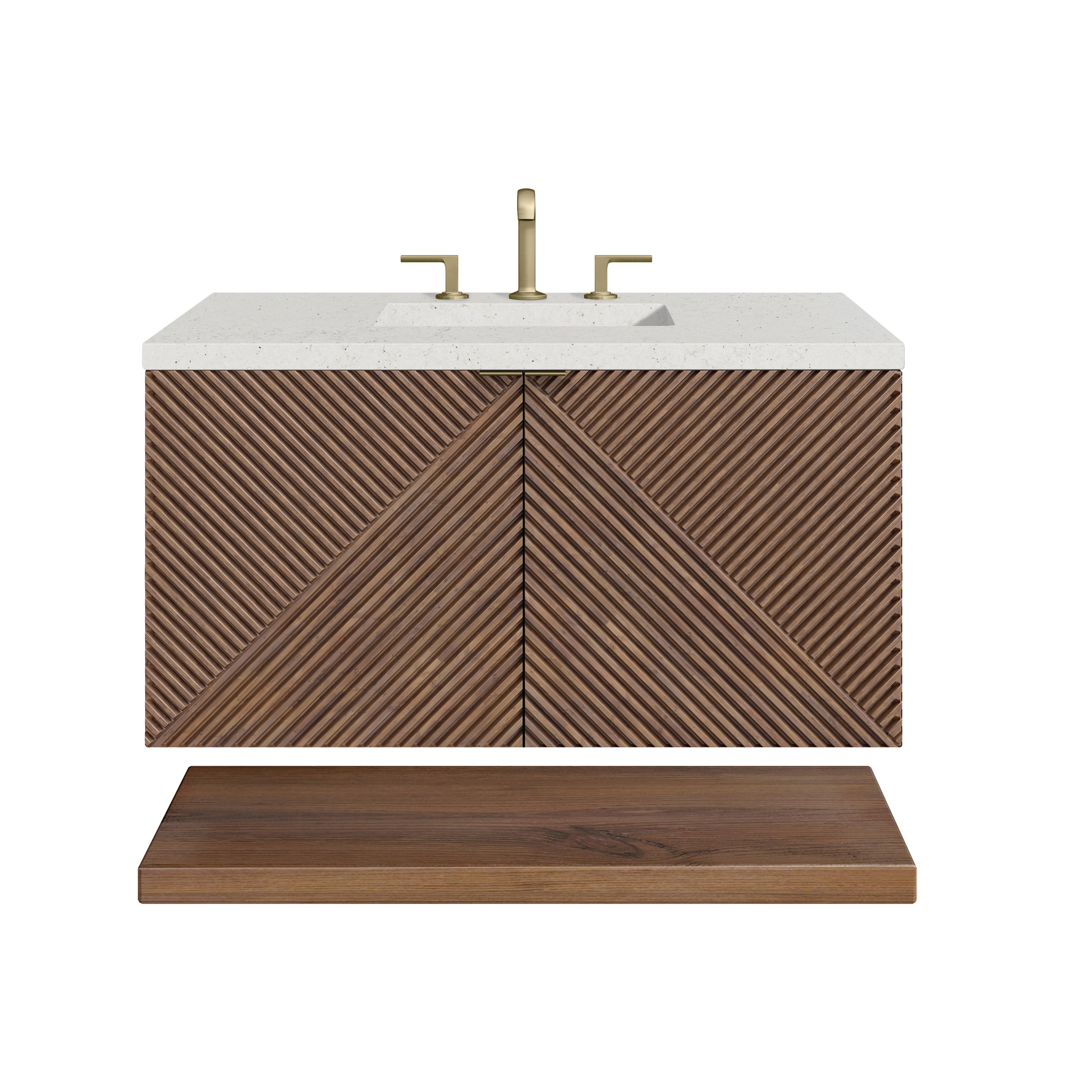 James Martin Marcello 36" Single Vanity in Chestnut with 3cm Countertop