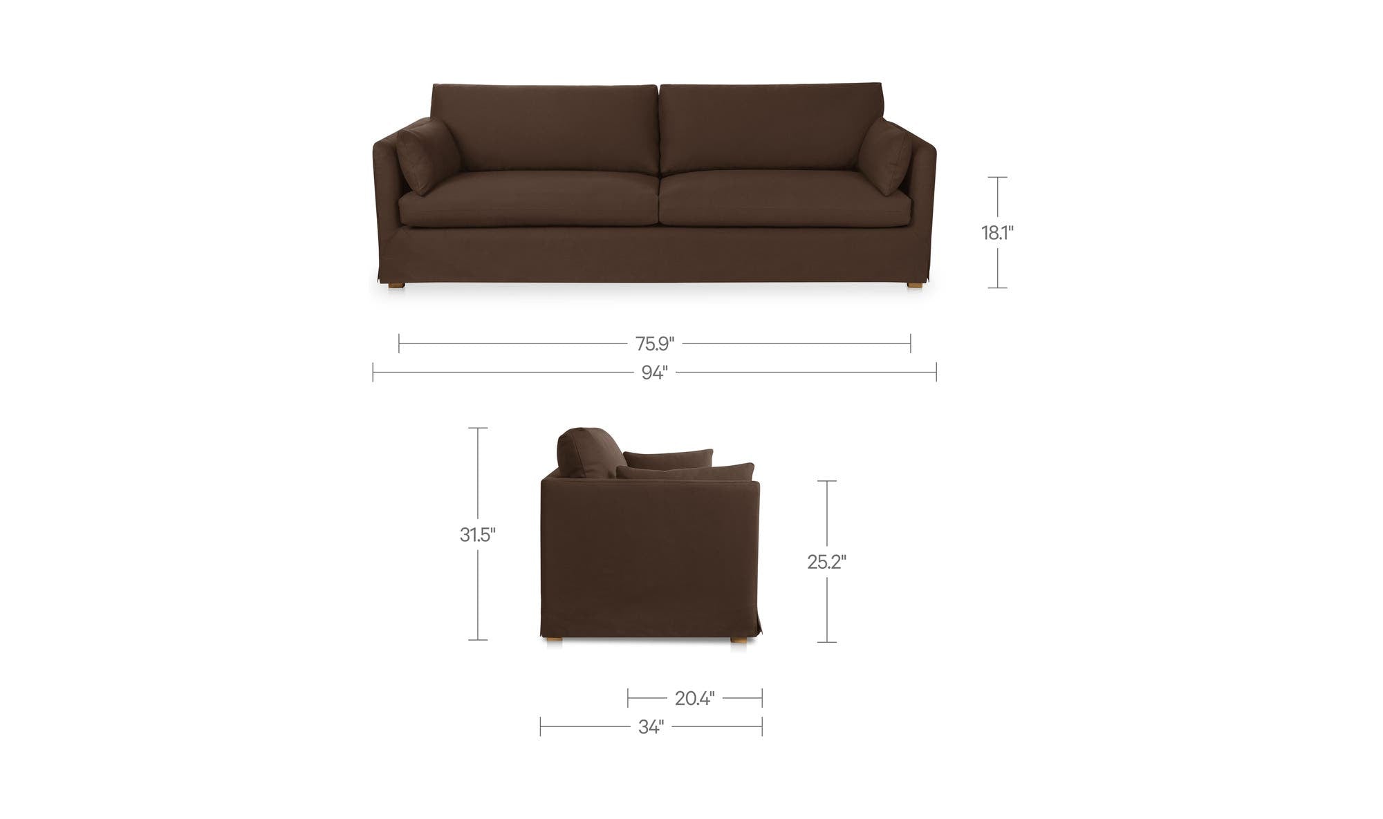 Moes Shea Sofa Wheat JP-1000