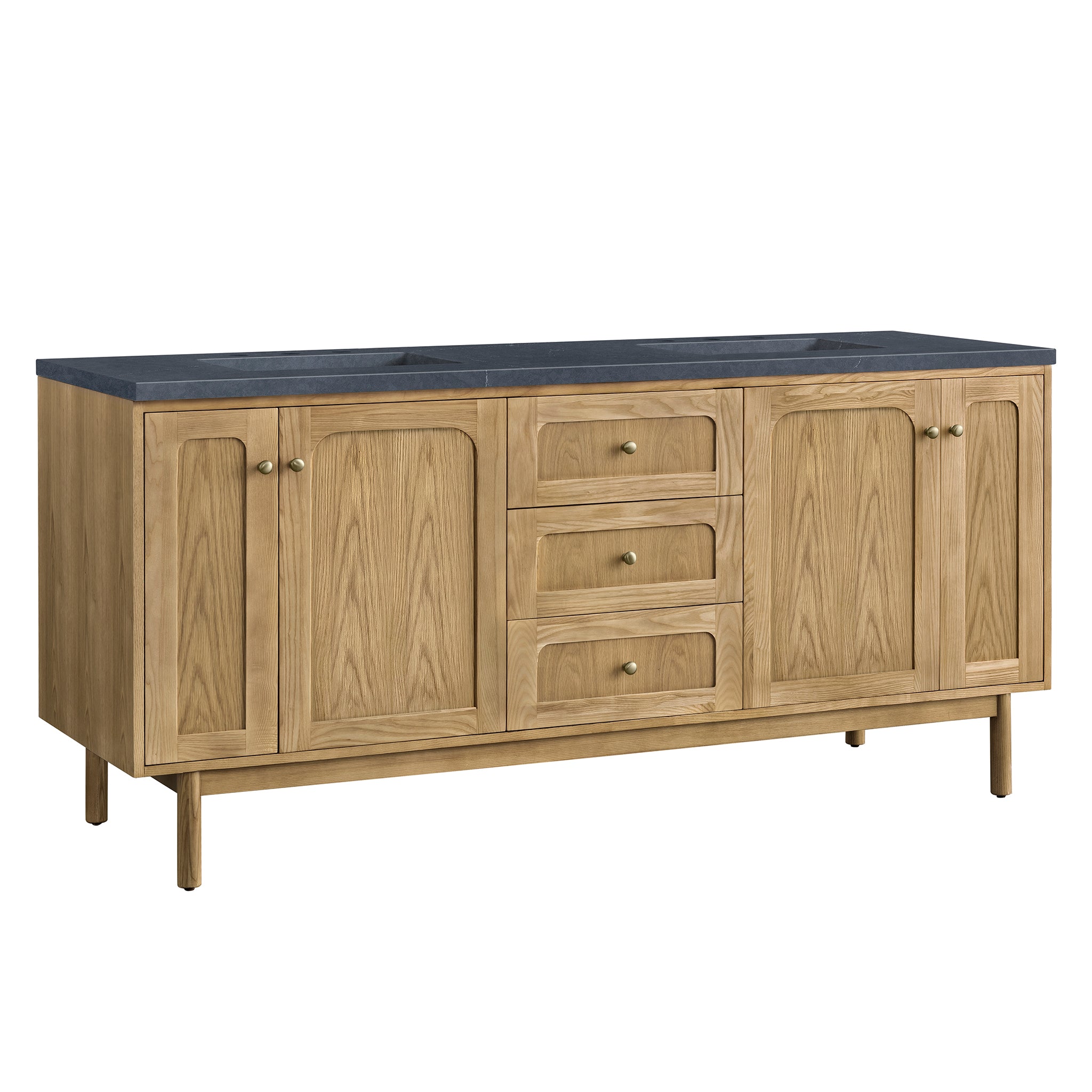 James Martin Laurent 72" Double Vanity in Light Natural Oak with 3cm Countertop