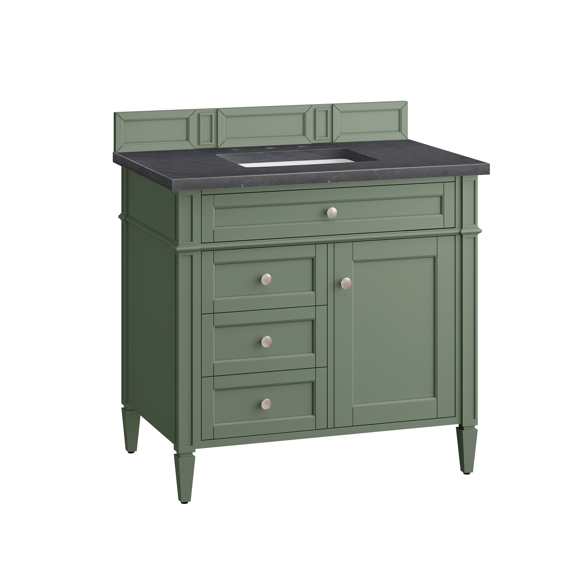James Martin Brittany 36" Single Vanity in Smokey Celadon with 3cm Countertop