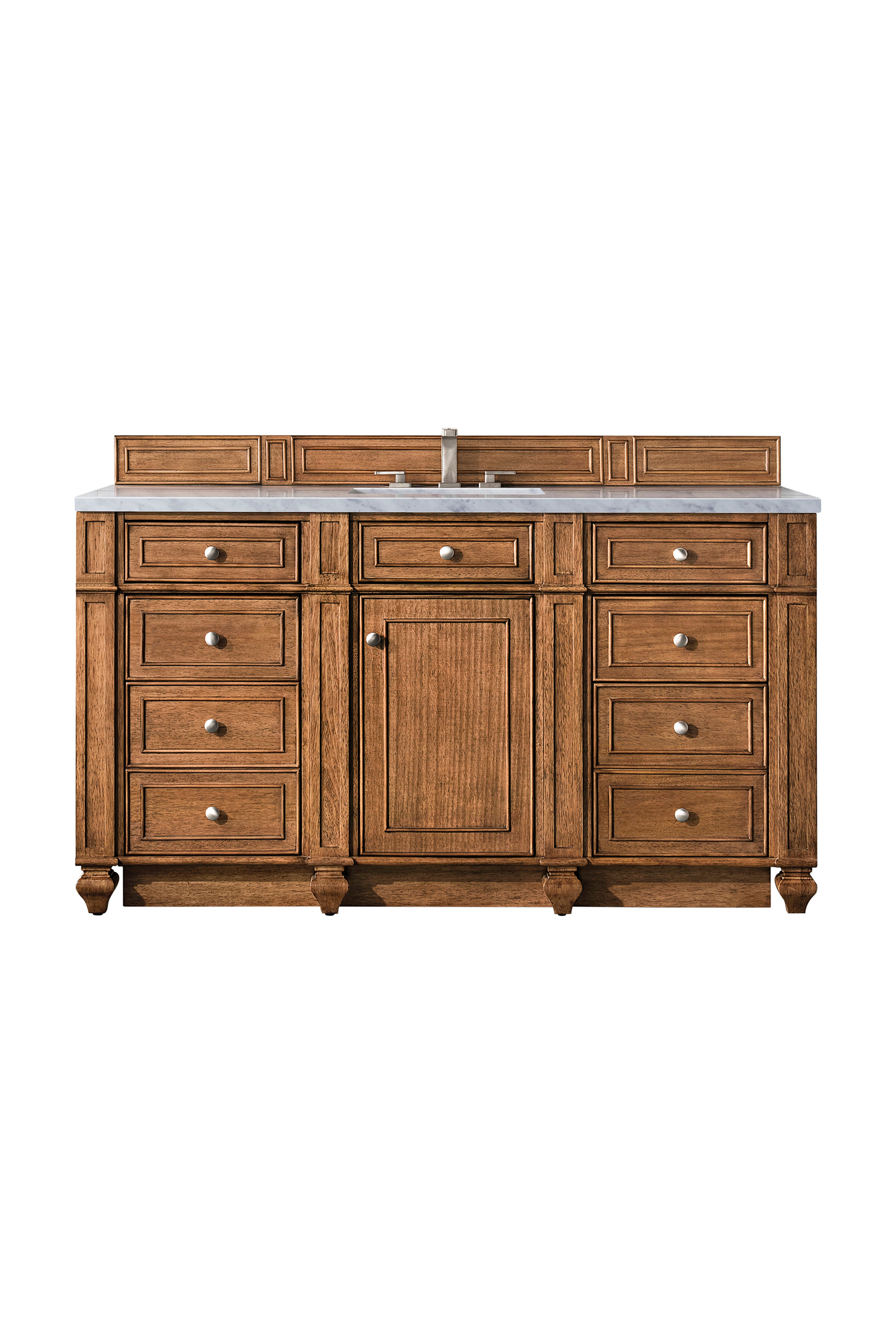 James Martin Bristol 60" Single Vanity in Saddle Brown with 3cm Countertop