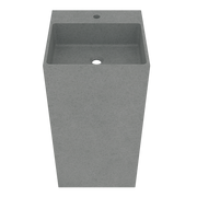 Dawn Pedestal Bathroom Concrete Square Basin Sink with one faucet hole, Mottled Bluish Grey CSUF30020MB