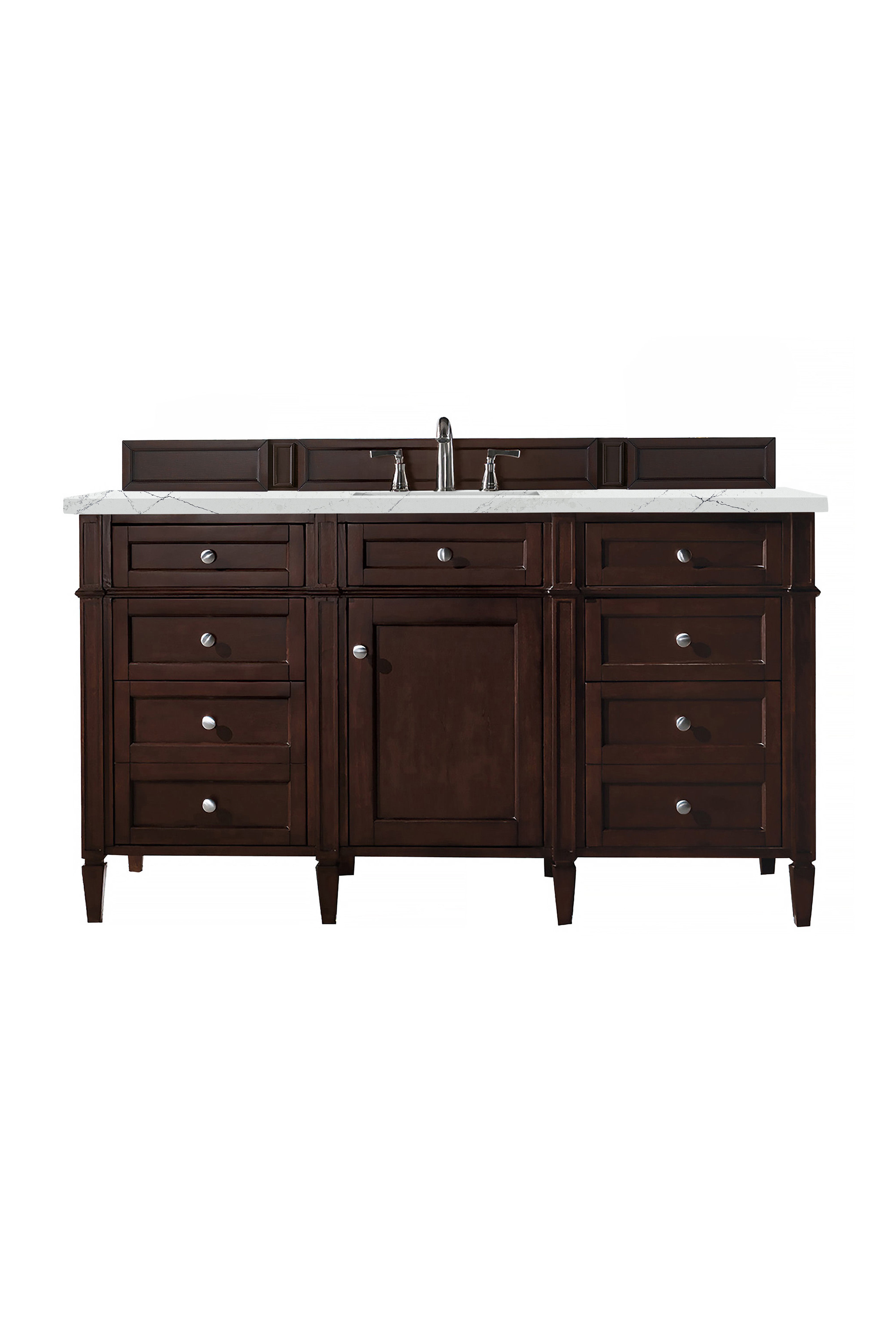 James Martin Brittany 60" Single Vanity in Burnished Mahogany with 3cm Countertop