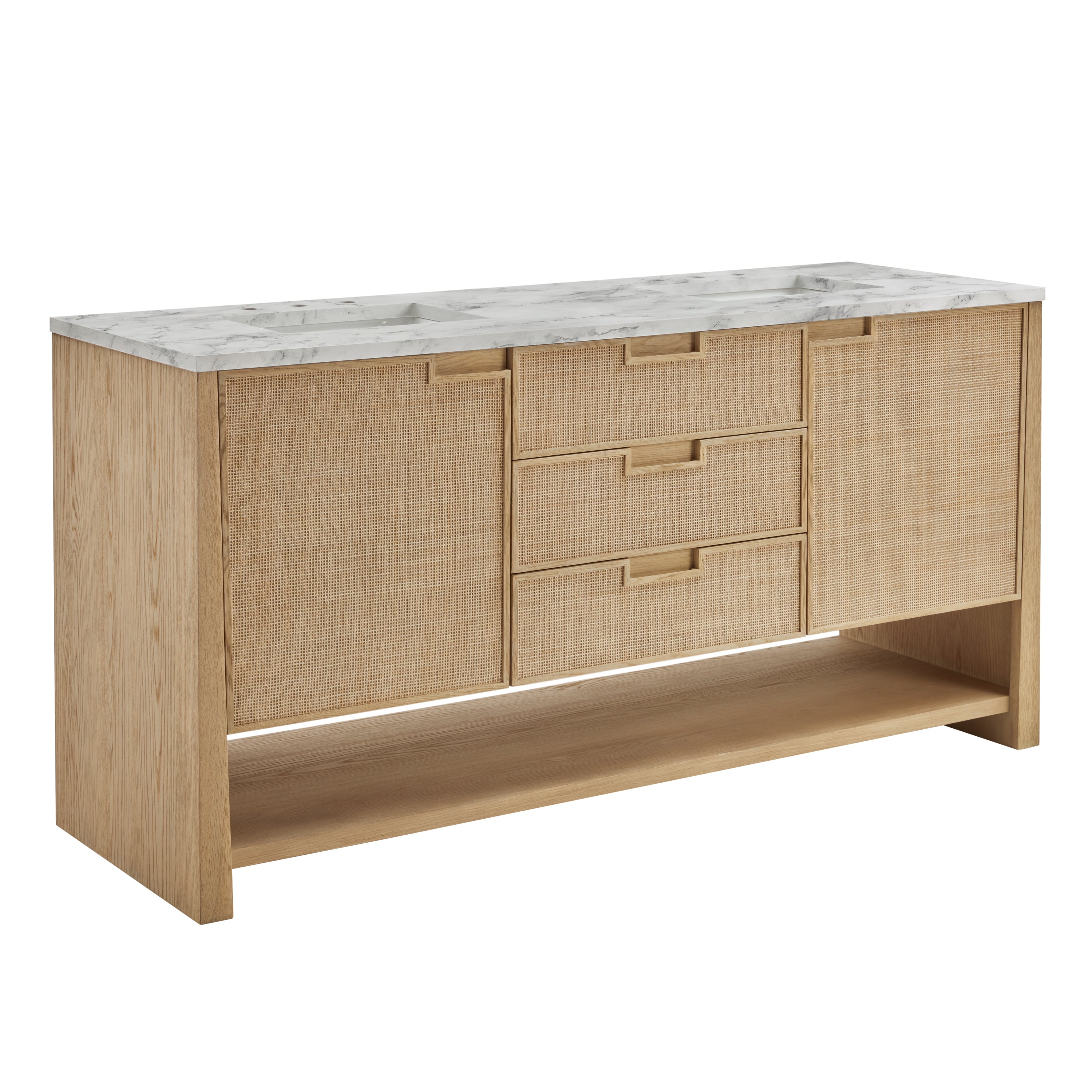 James Martin Solene 72" Double Vanity in Seaside Oak with 3cm Countertop