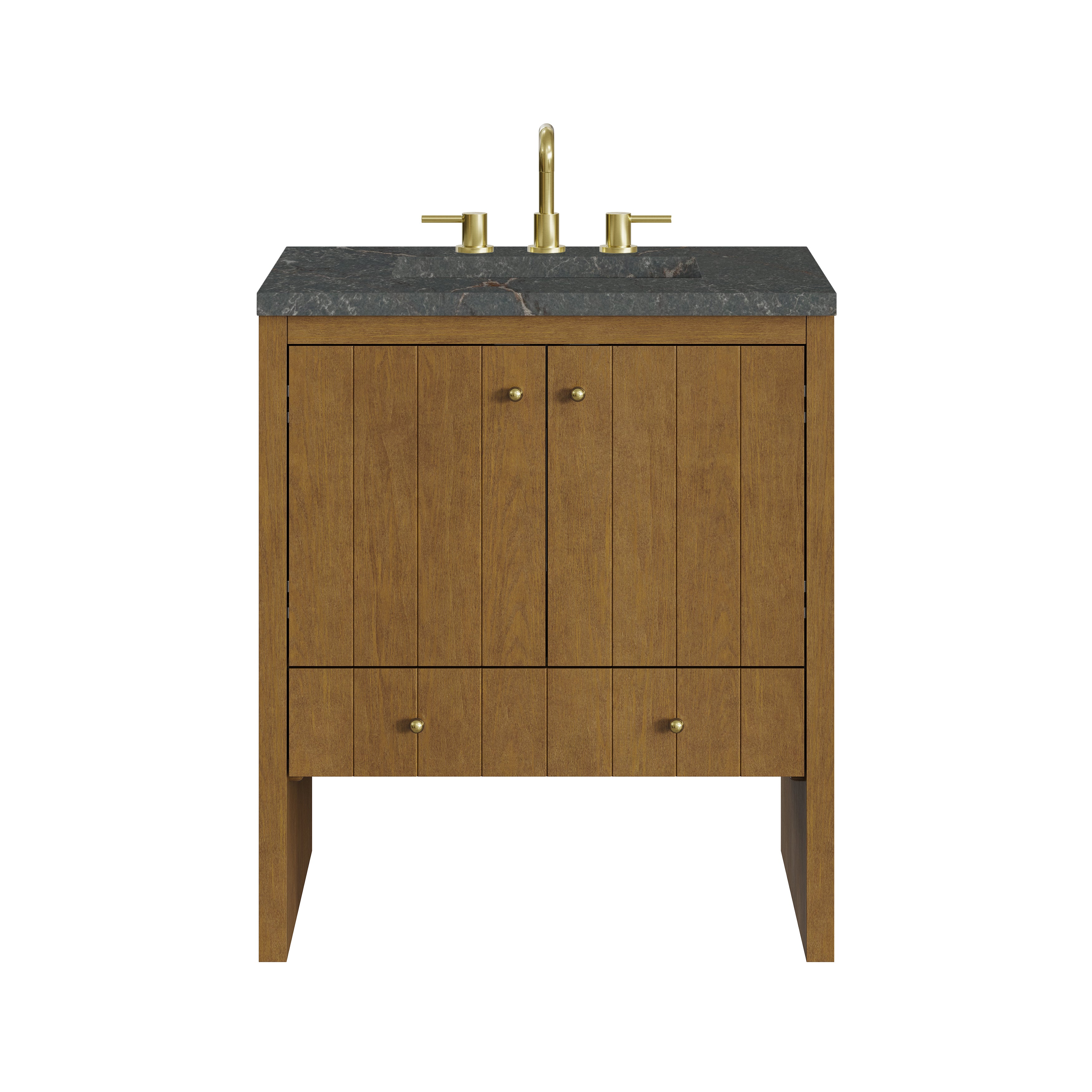 James Martin Hudson 30" Single Vanity in Honey Oak with 3cm Countertop