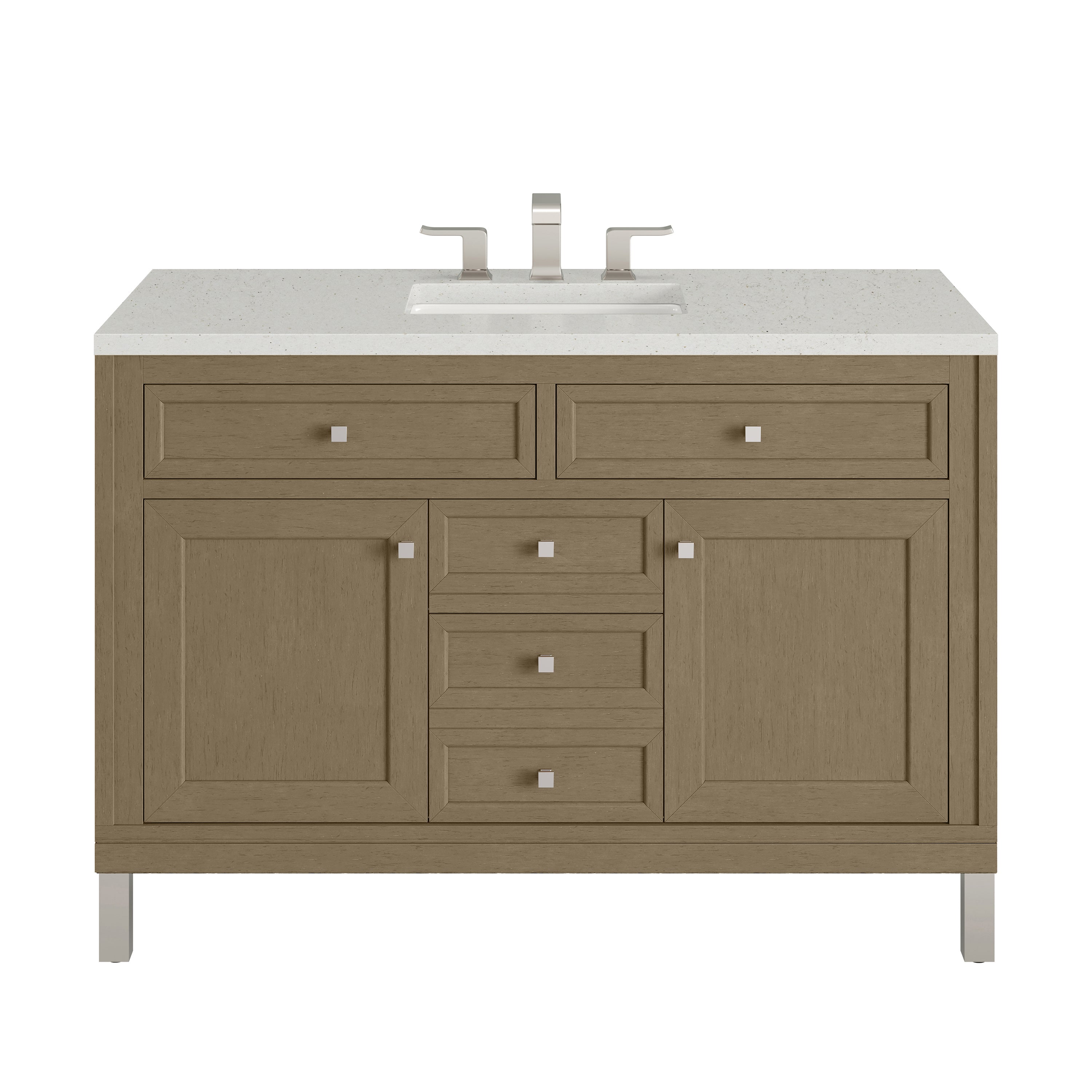 James Martin Chicago 48" Single Vanity in Walnut Whisper with 3cm Countertop
