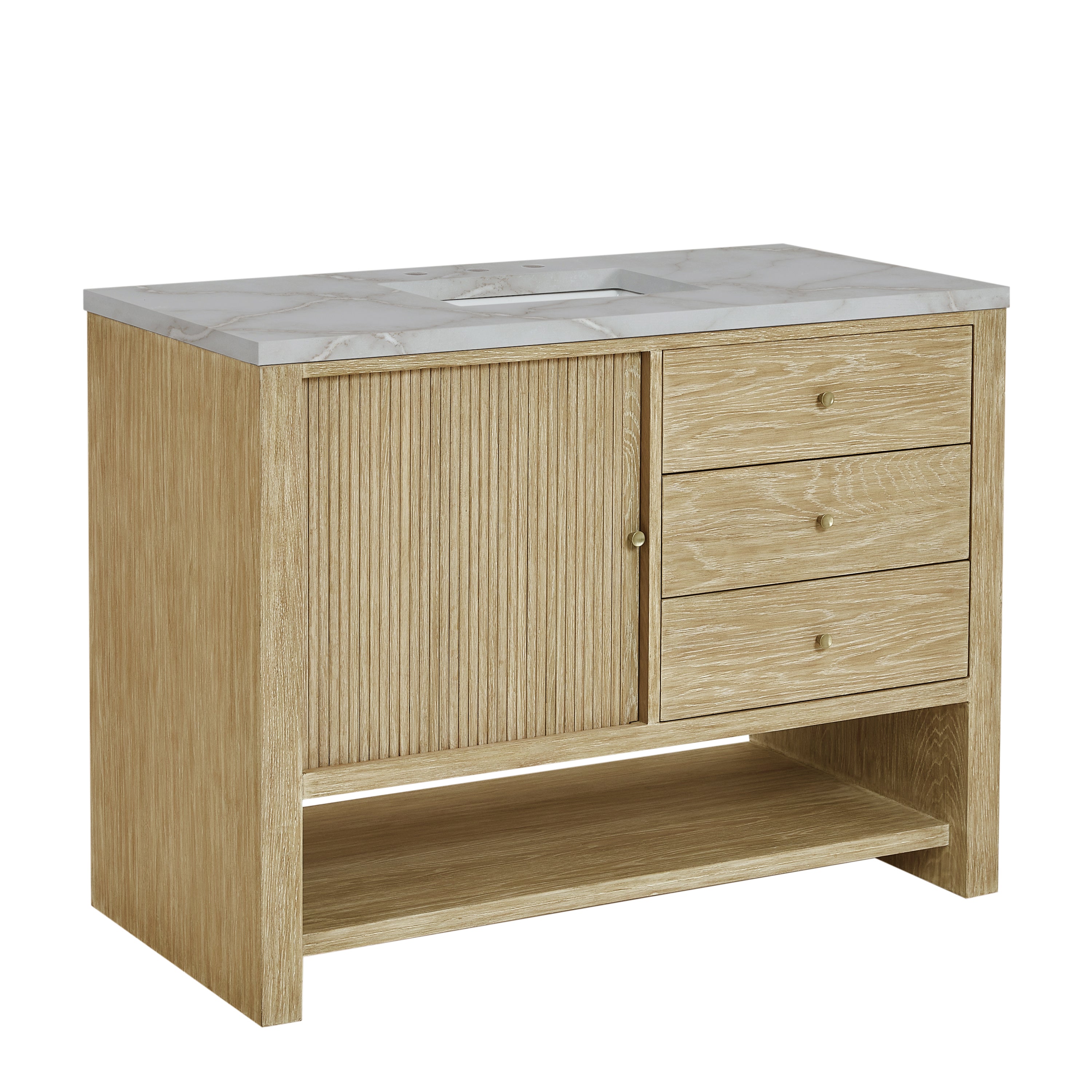 James Martin Marigot 48" Single Vanity in Sunwashed Oak with 3cm Countertop