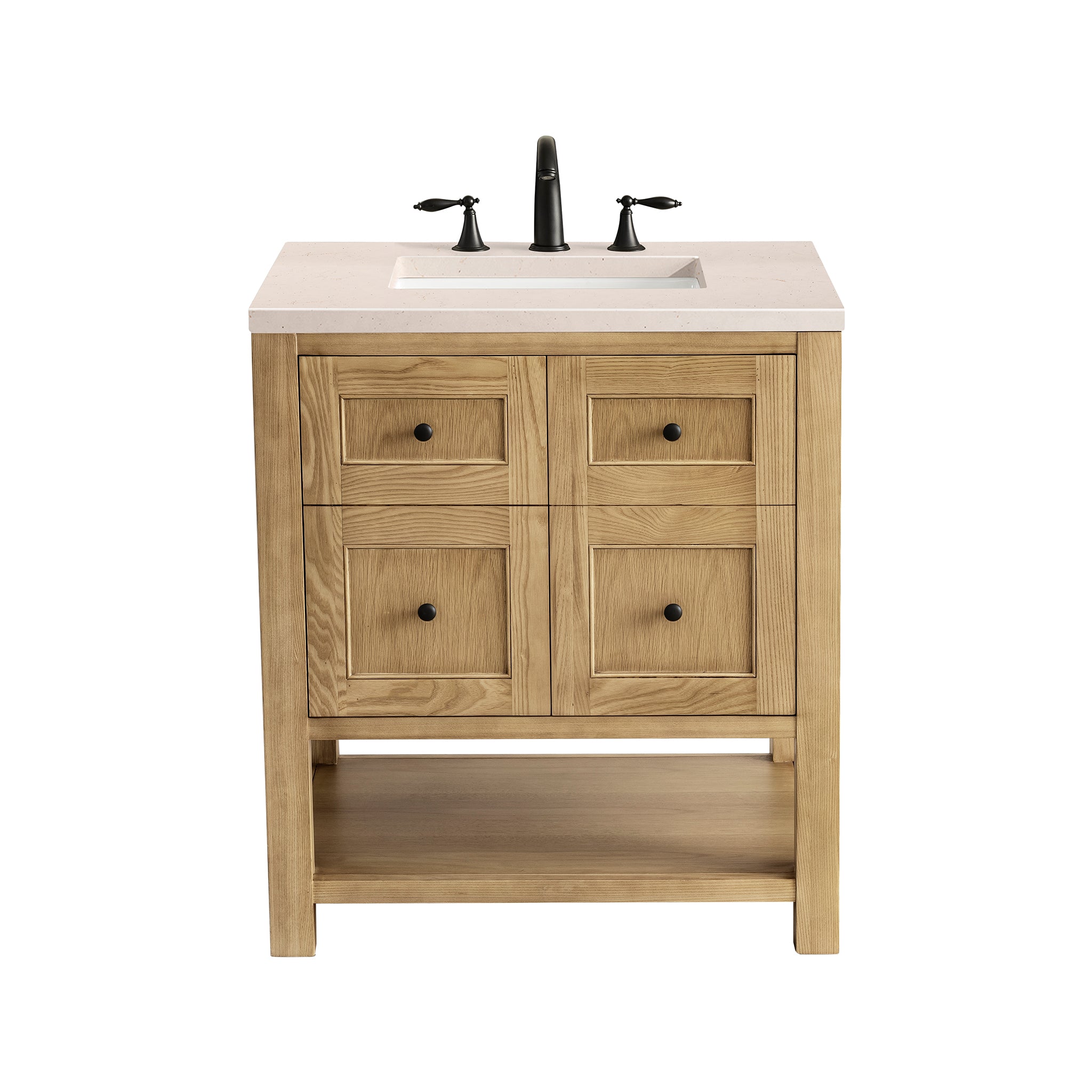 James Martin Breckenridge 30" Single Vanity in Light Natural Oak with 3cm Countertop