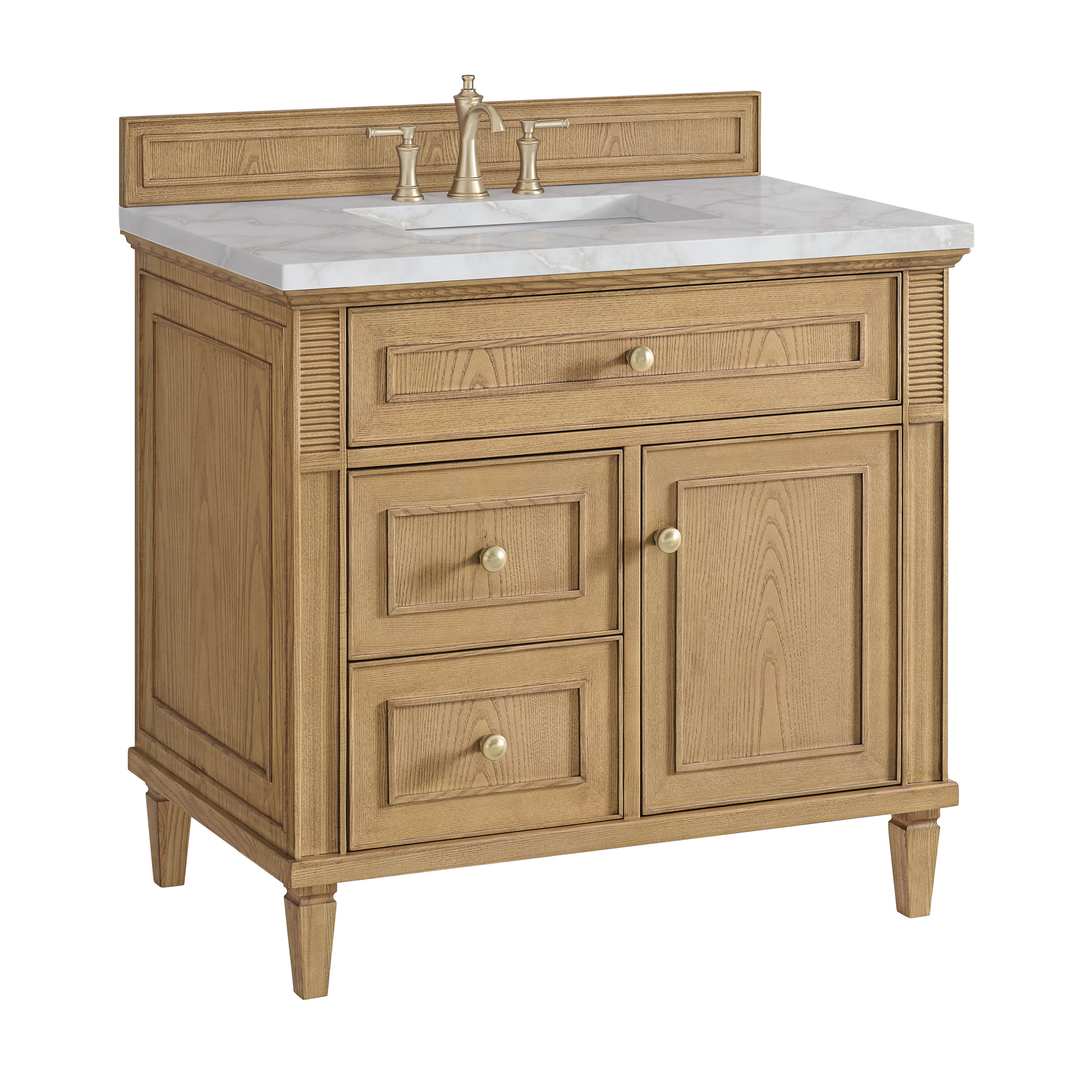 James Martin Lorelai 36" Single Vanity in Light Natural Oak with 3cm Countertop