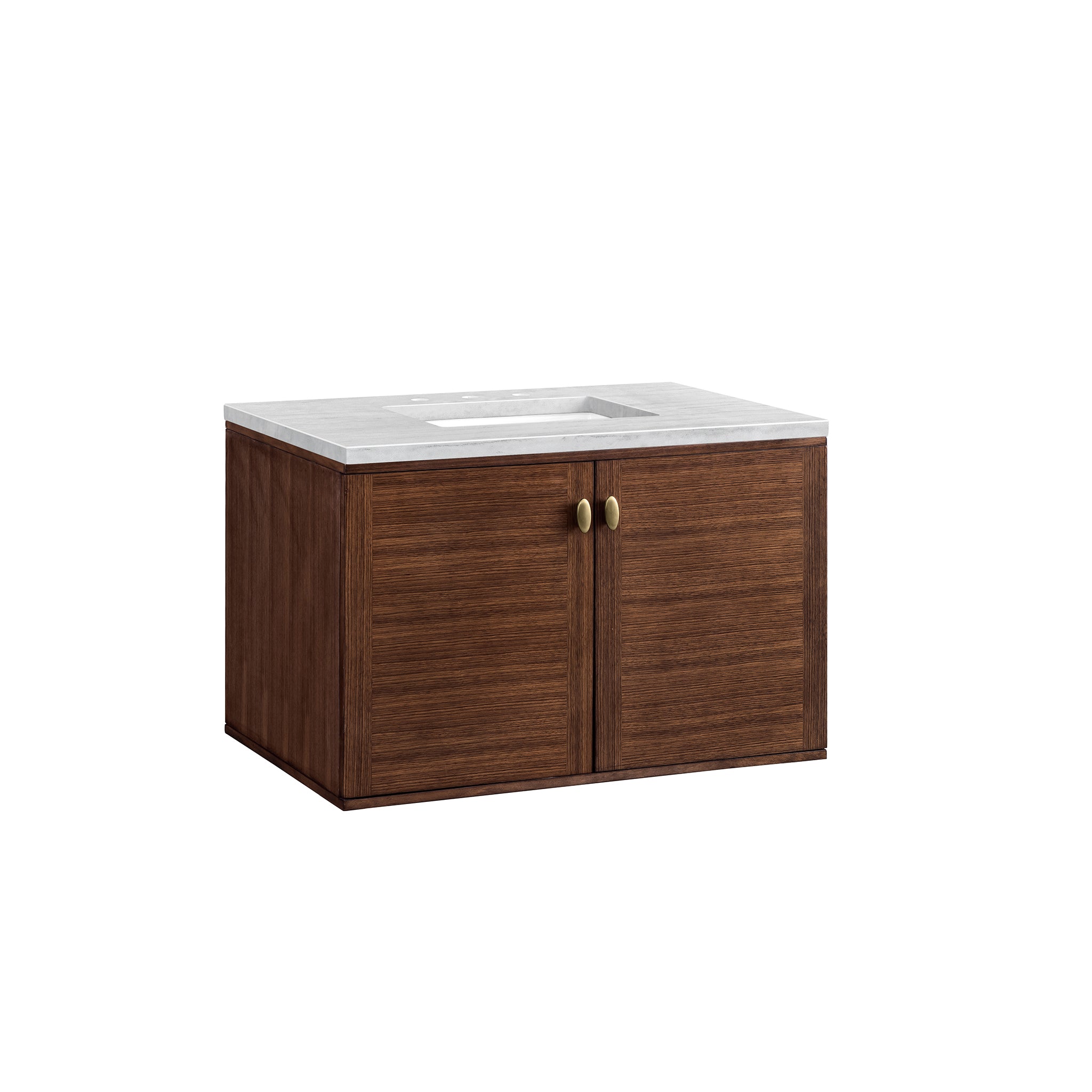 James Martin Amberly 36" Single Vanity in Mid-Century Walnut with 3cm Countertop