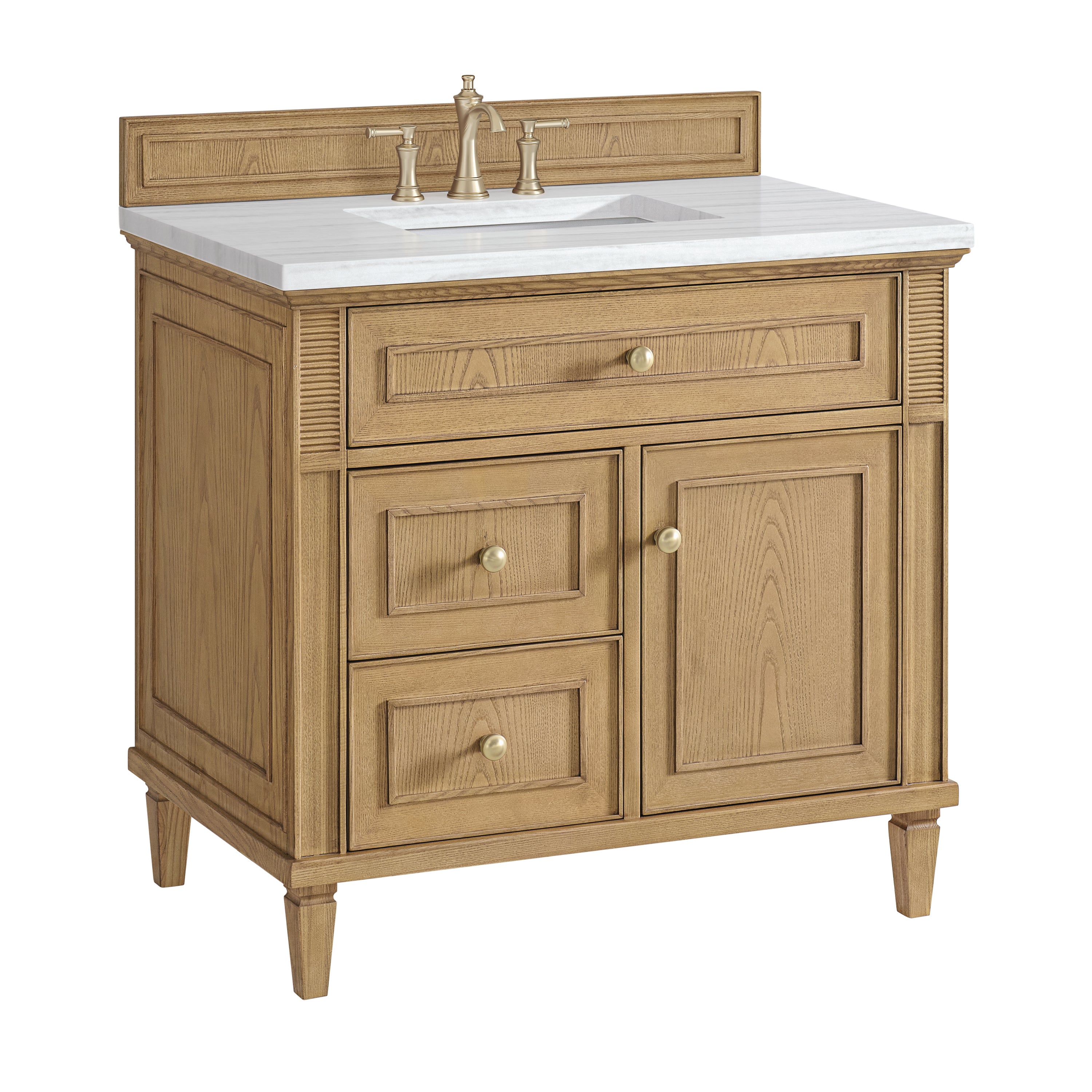 James Martin Lorelai 36" Single Vanity in Light Natural Oak with 3cm Countertop