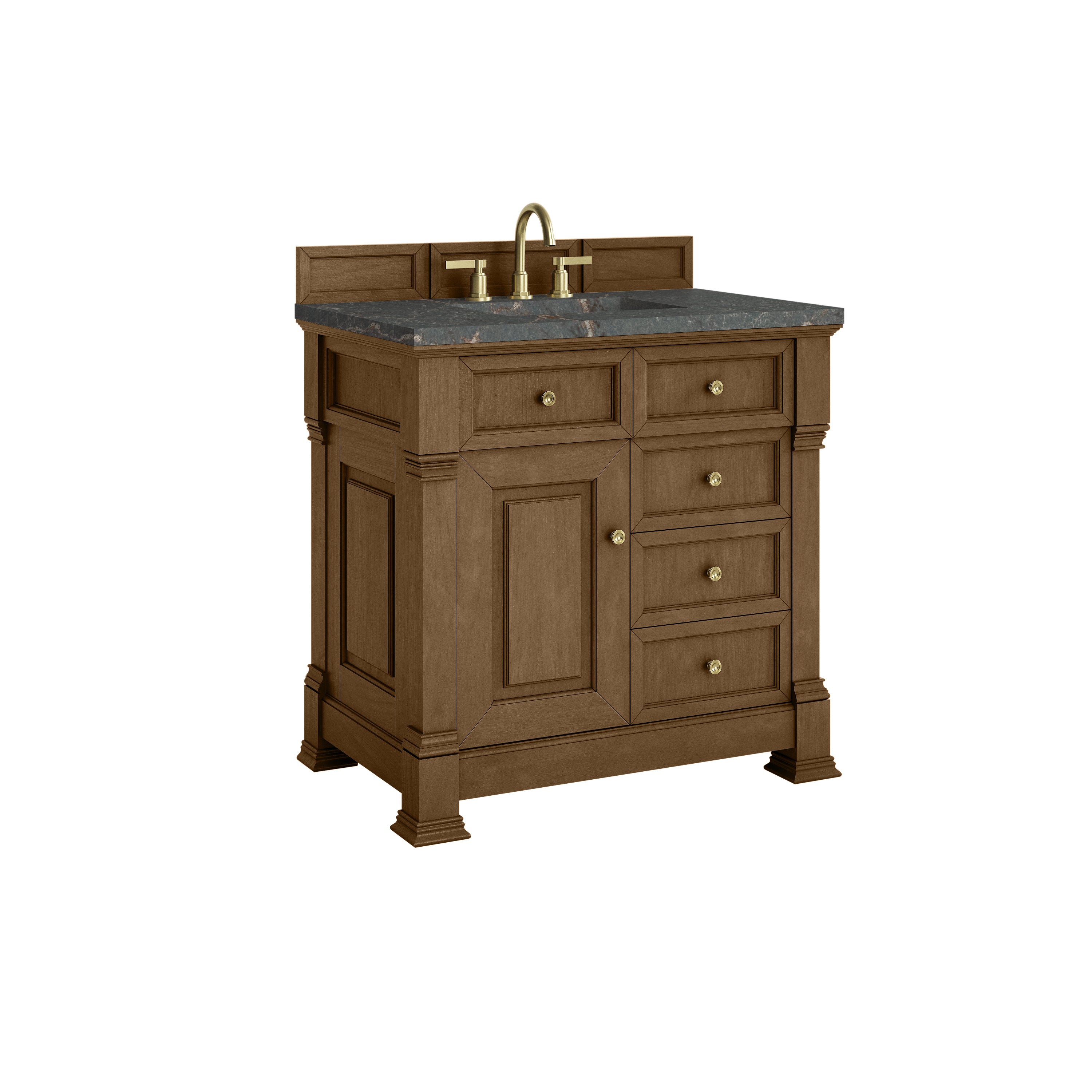 James Martin Brookfield 36" Single Vanity in Honey Oak with 3cm Countertop