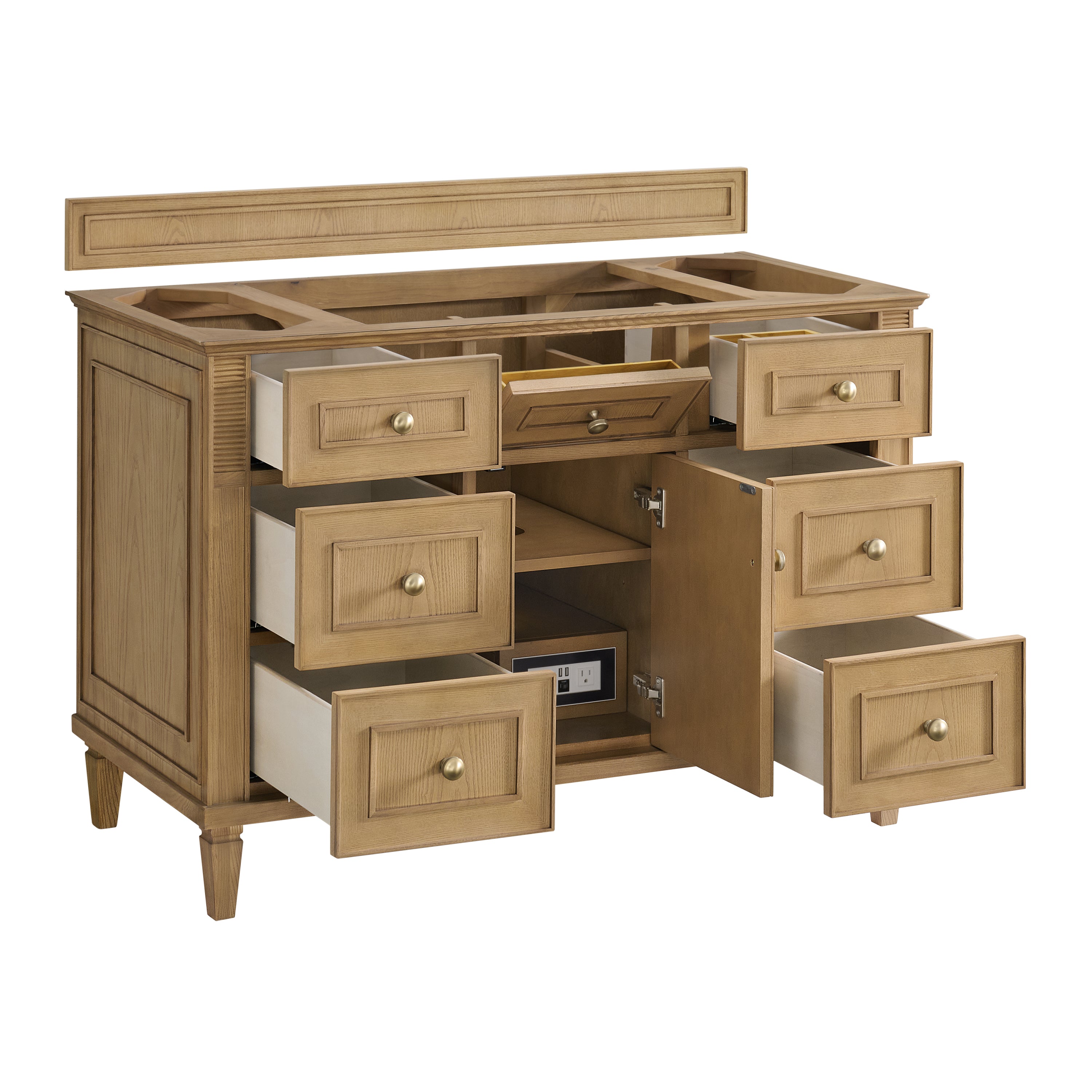 James Martin Lorelai 48" Single Vanity in Light Natural Oak with 3cm Countertop