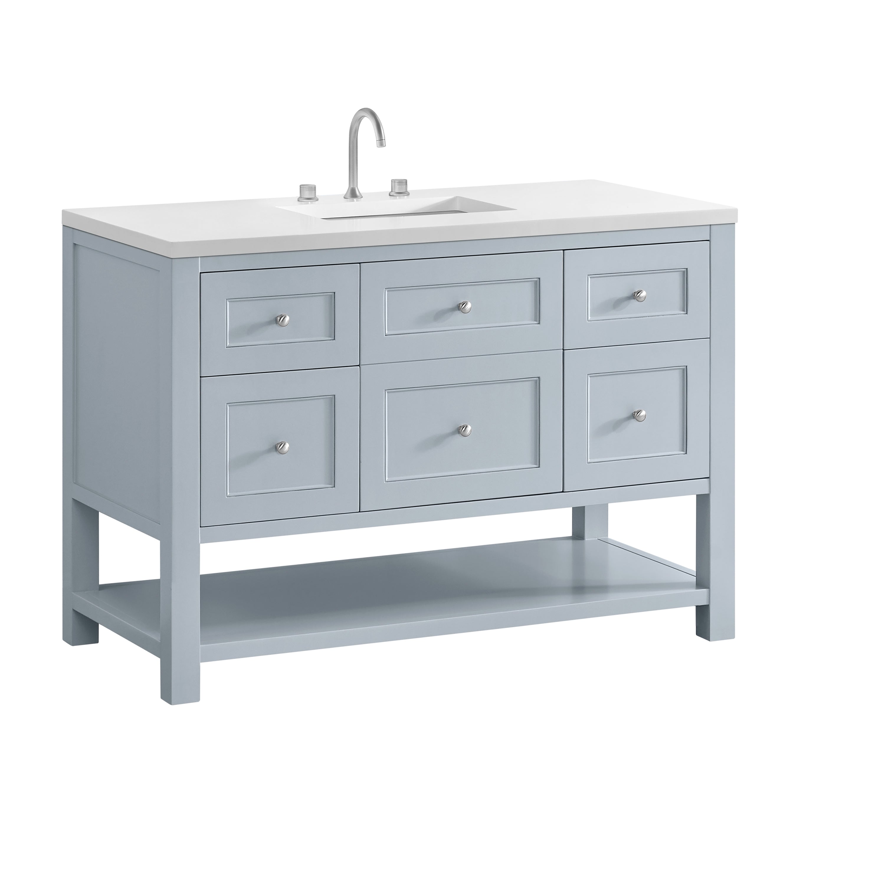 James Martin Breckenridge 48" Single Vanity in Serenity Blue with 3cm Countertop