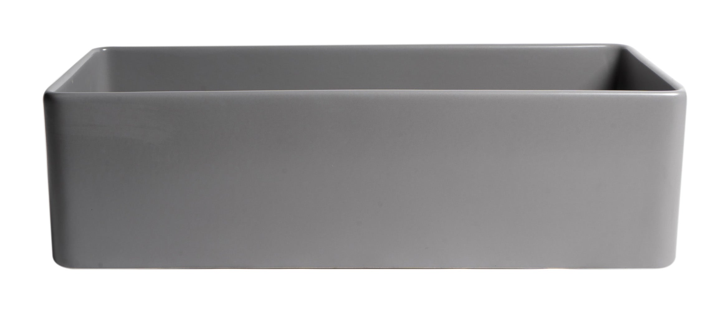 ALFI brand ABF3618 Smooth Apron 36" x 18" Single Bowl Fireclay Farm Sink