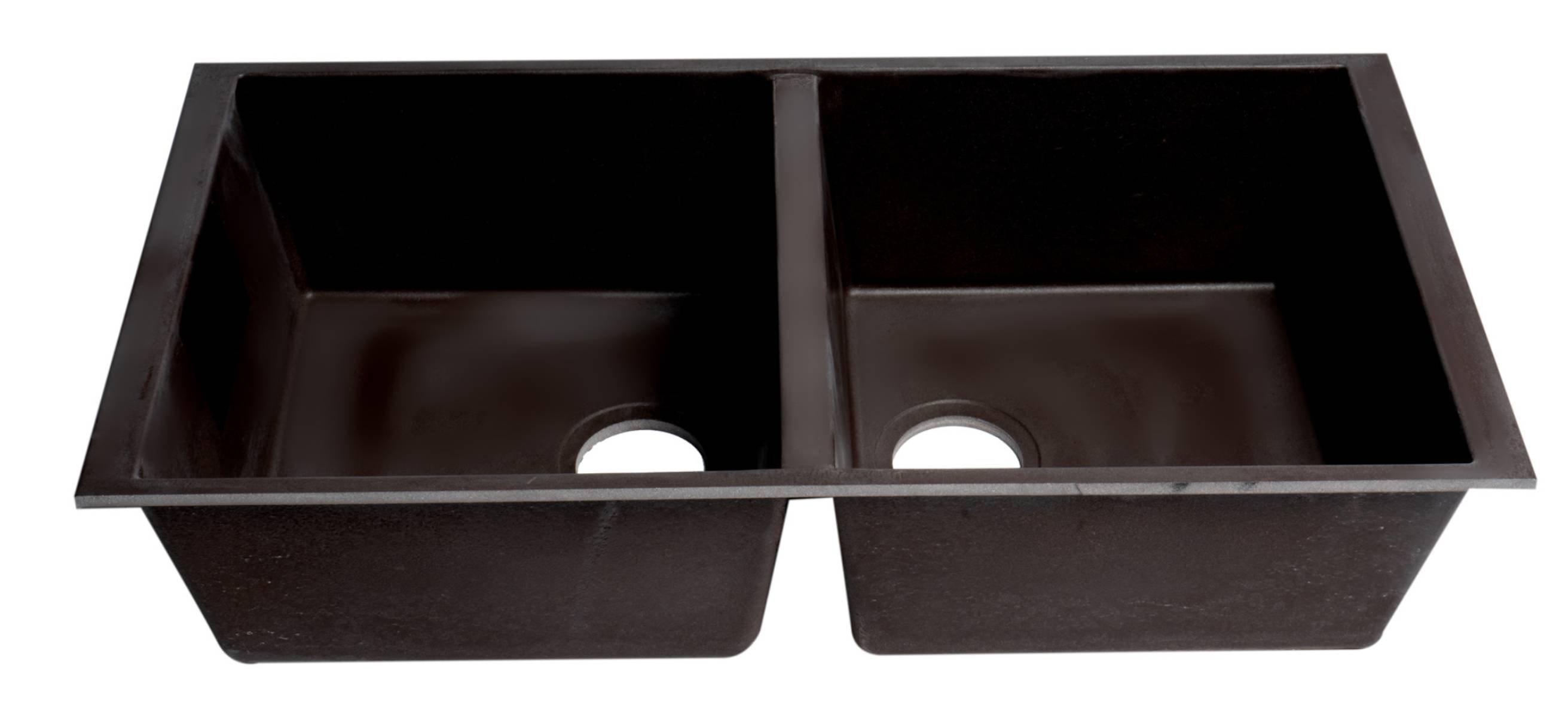ALFI brand AB3420UM 34" Undermount Double Bowl Granite Composite Kitchen Sink