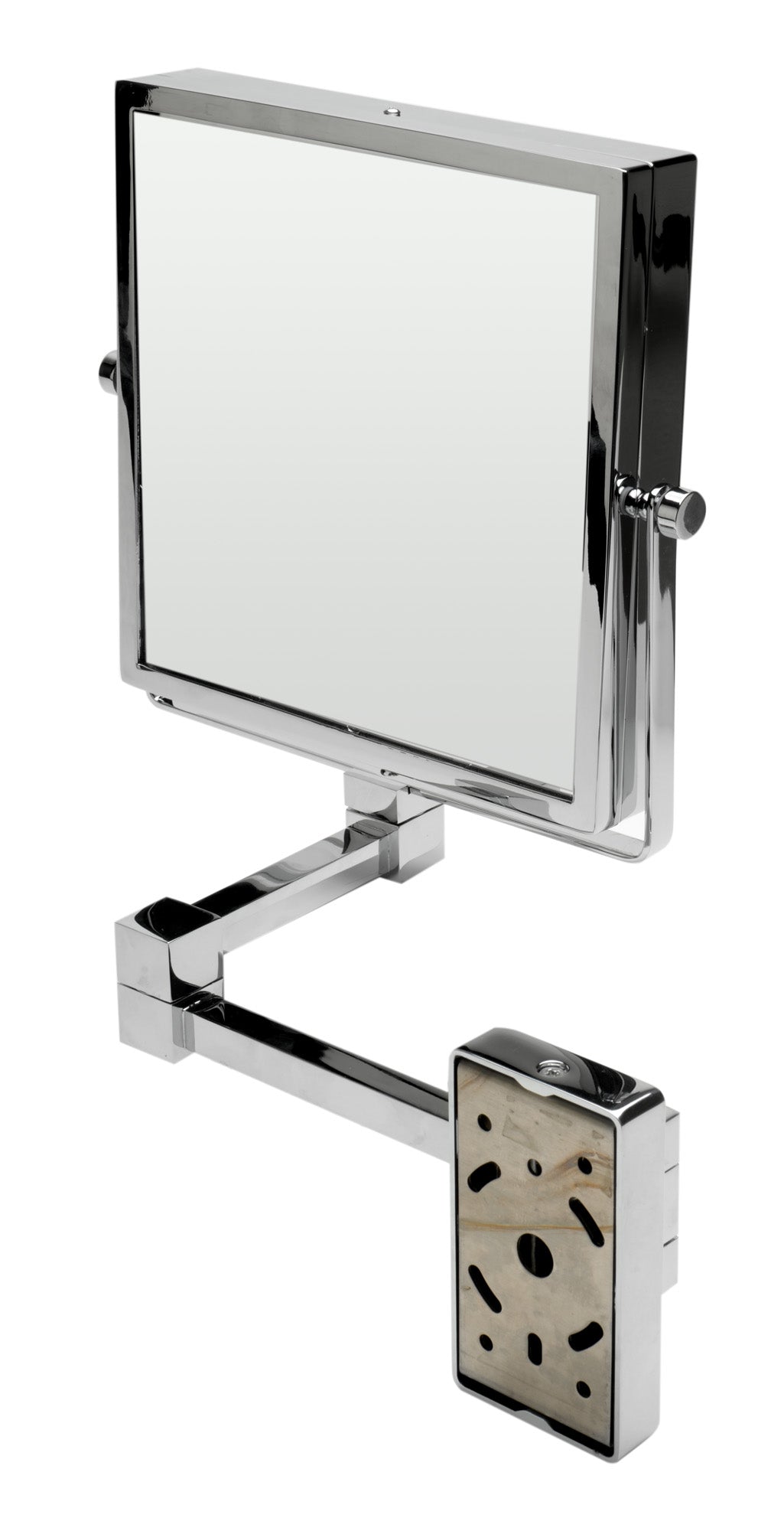 ALFI brand ABM8WS 8"  Square Wall Mounted 5x Magnify Cosmetic Mirror