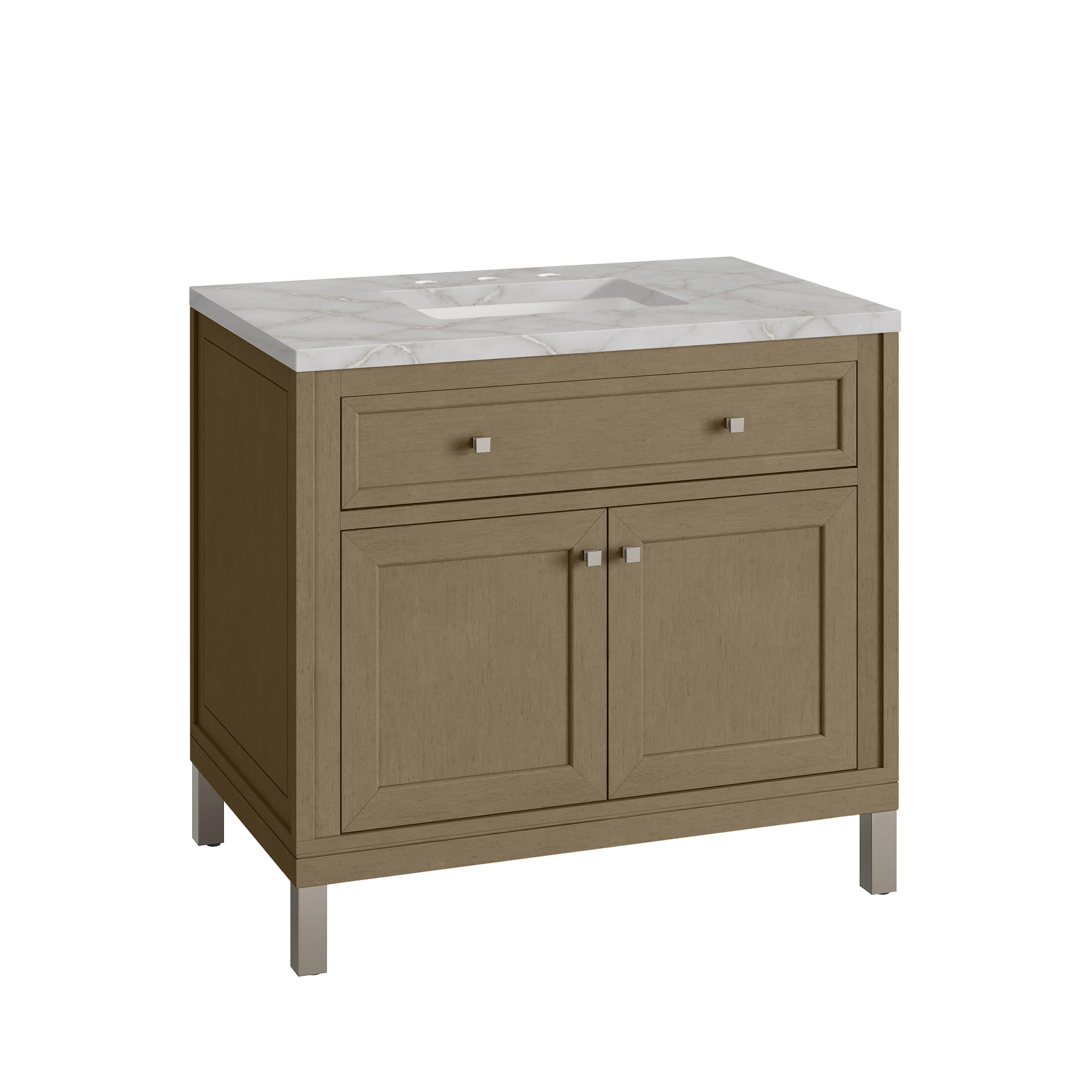 James Martin Chicago 36" Single Vanity in Walnut Whisper with 3cm Countertop