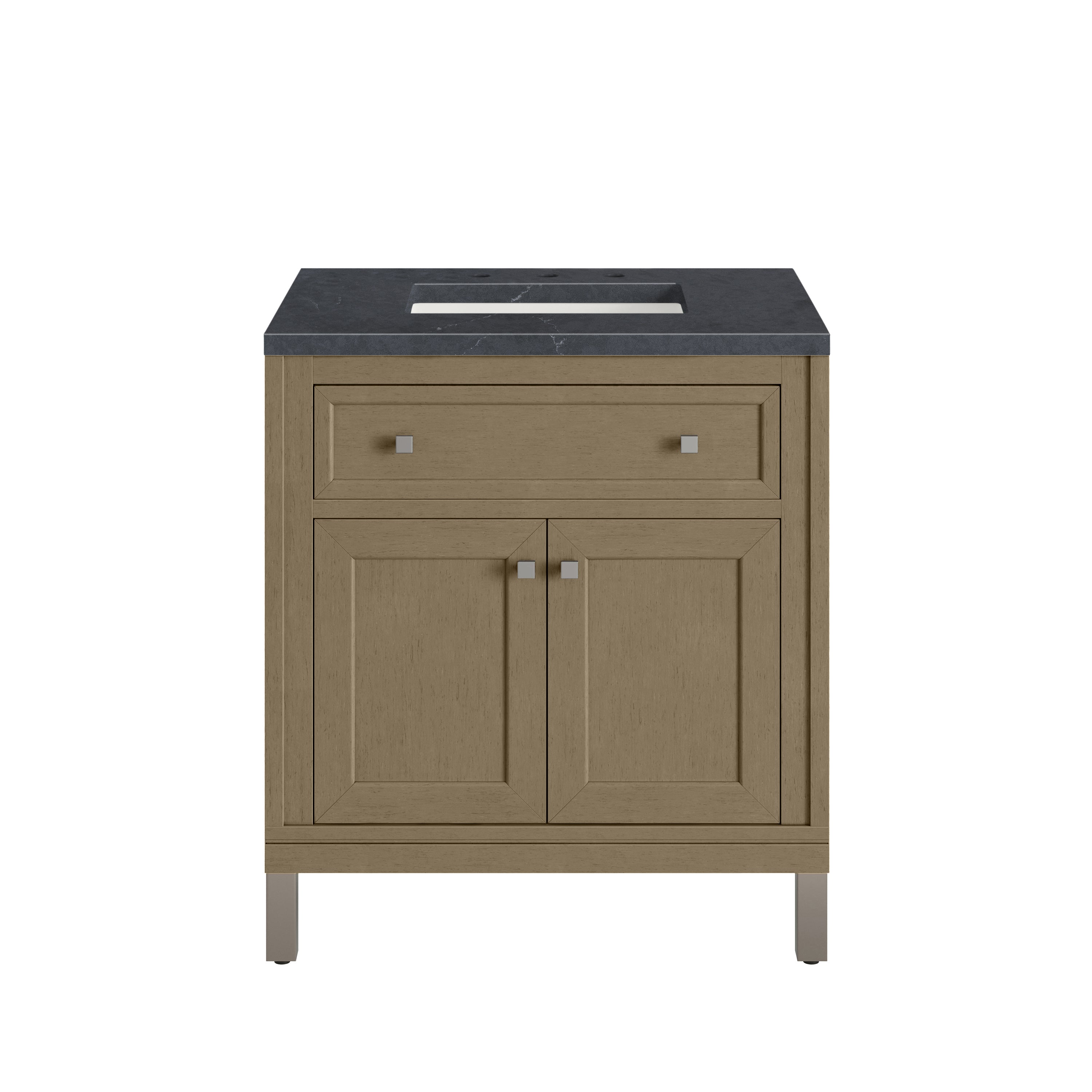 James Martin Chicago 30" Single Vanity in Walnut Whisper with 3cm Countertop