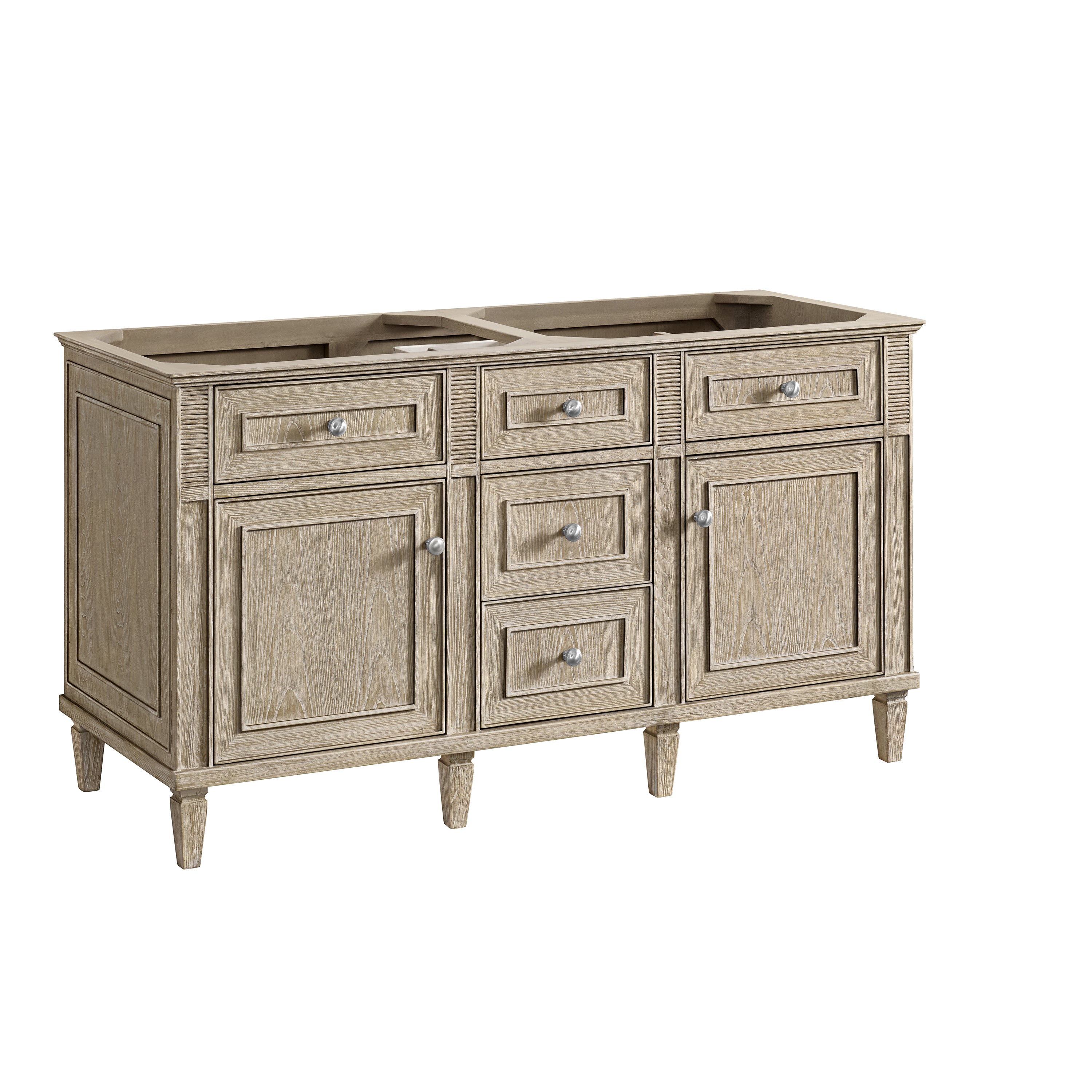James Martin Lorelai 60" Double Vanity in Whitewashed Oak with 3cm Countertop