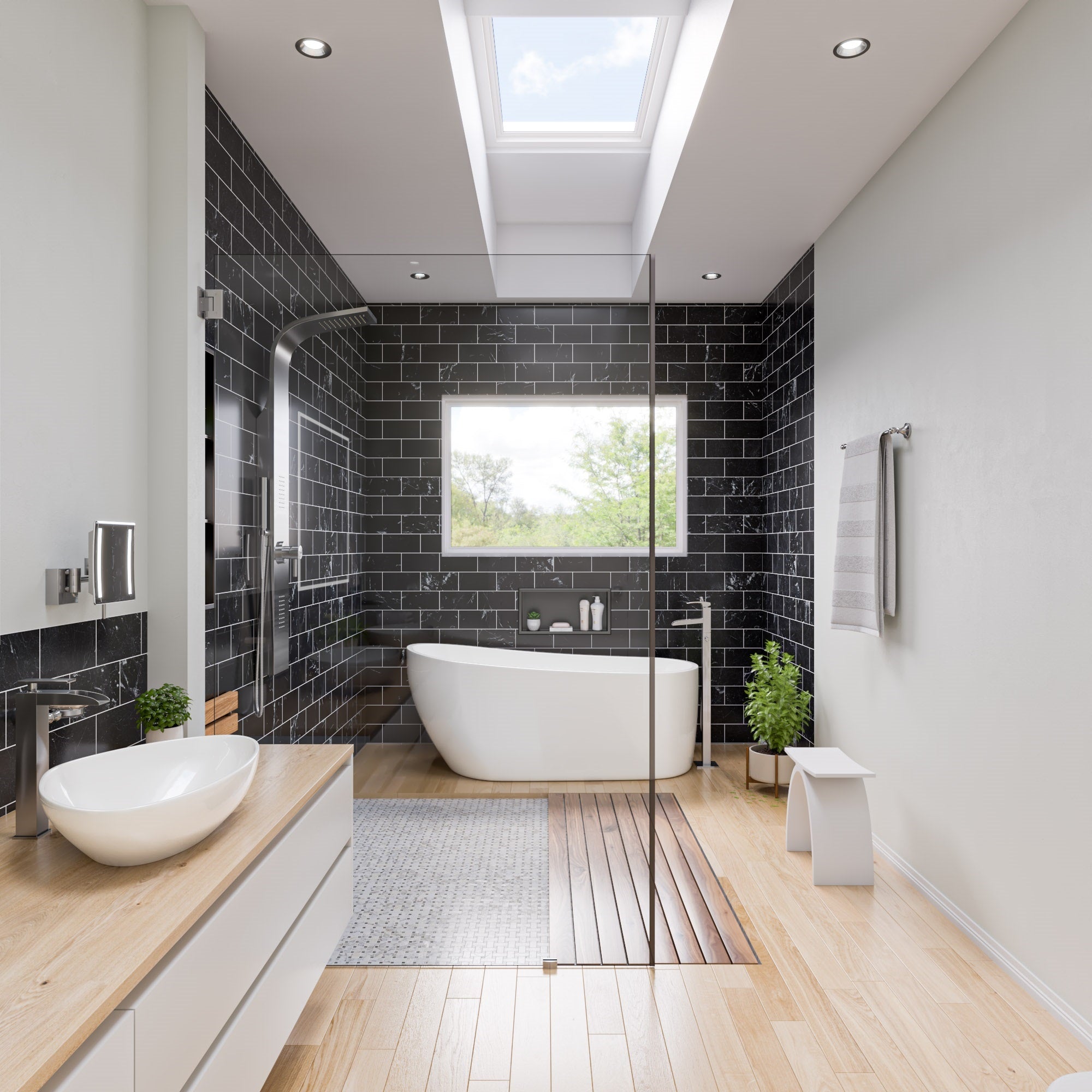 ALFI brand  ABSP30 Stainless Steel Shower Panel with 2 Body Sprays