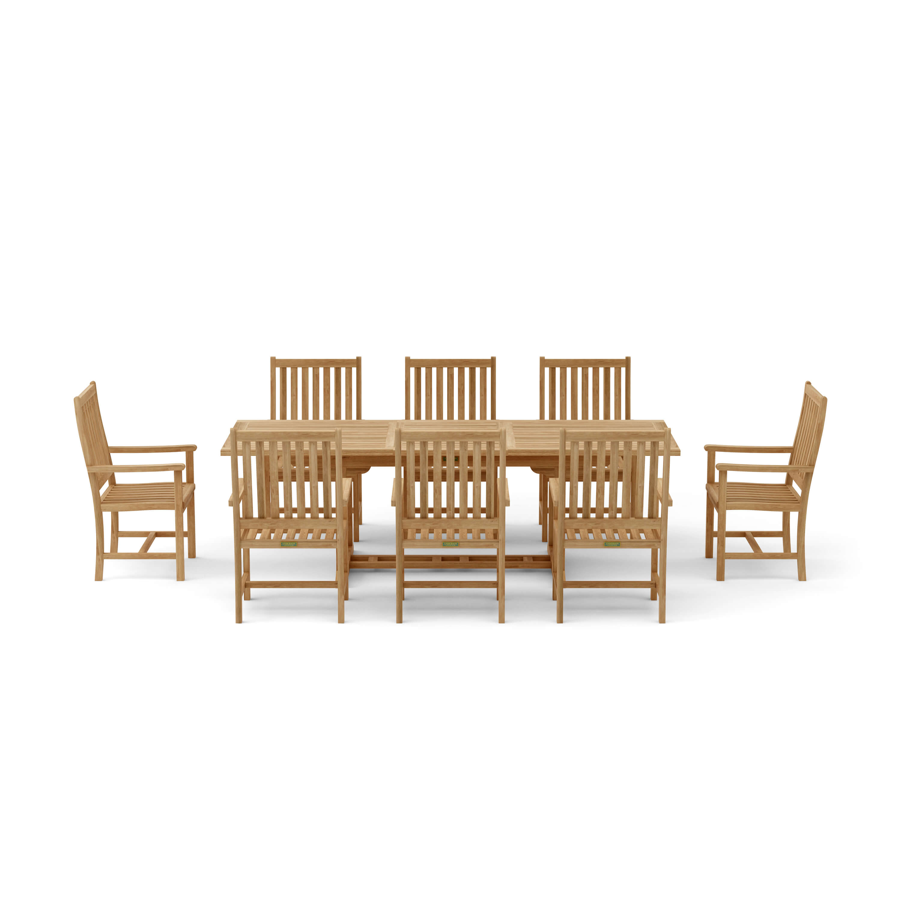 Bahama Wilshire Armchair 9-Pc Extension Dining Set