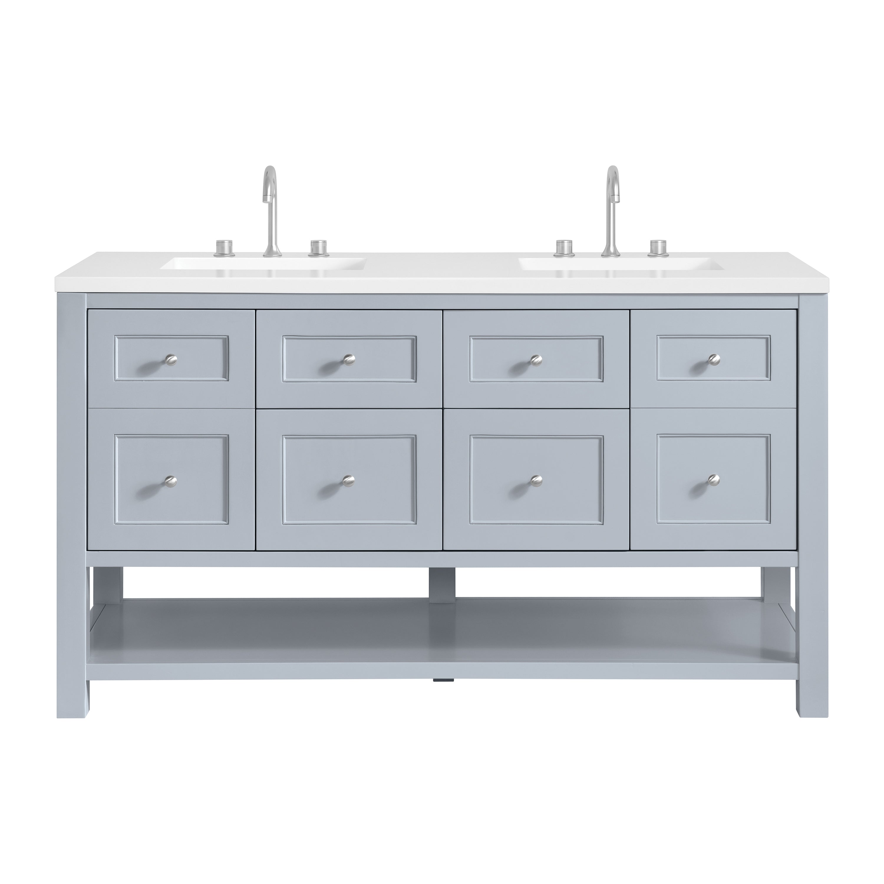 James Martin Breckenridge 60" Double Vanity in Serenity Blue with 3cm Countertop