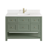 James Martin Breckenridge 48" Single Vanity in Smokey Celadon with 3cm Countertop
