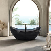 MAIDSTONE | DXV KAI 71 INCH TRANSPARENT RESIN FREESTANDING TUB