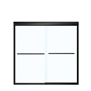 Maax Kameleon 51-55 x 57 in. 6 mm Bypass Tub Door for Alcove Installation with Clear glass in Matte Black