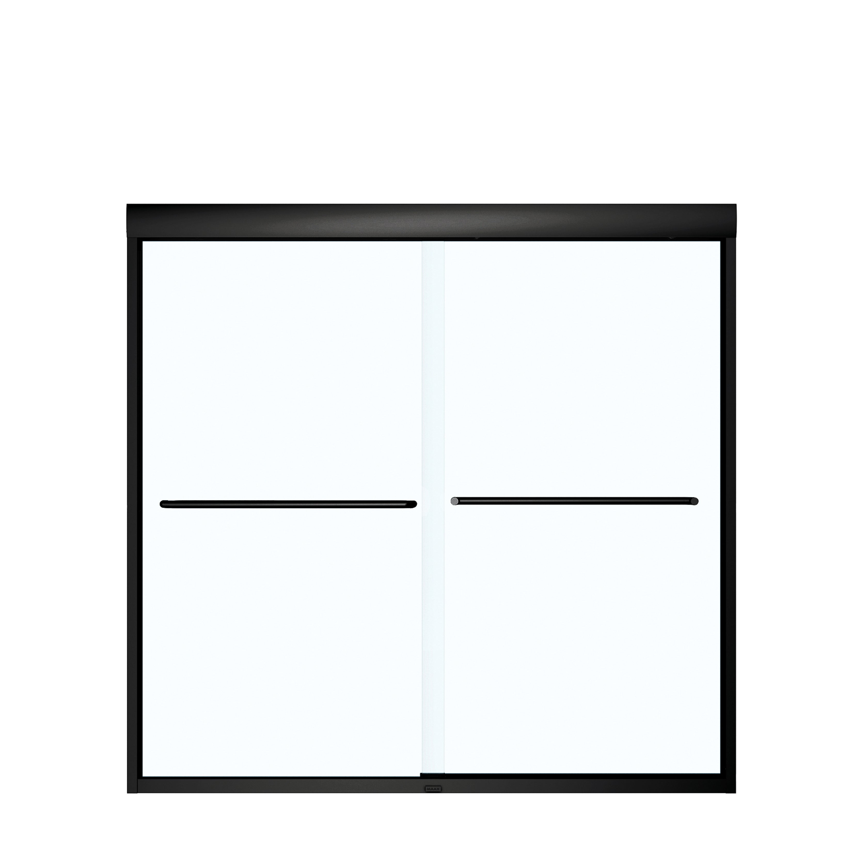 Maax Kameleon 51-55 x 57 in. 6 mm Bypass Tub Door for Alcove Installation with Clear glass in Matte Black