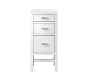 James Martin Addison 15" Base Cabinet in Glossy White with 3cm Countertop