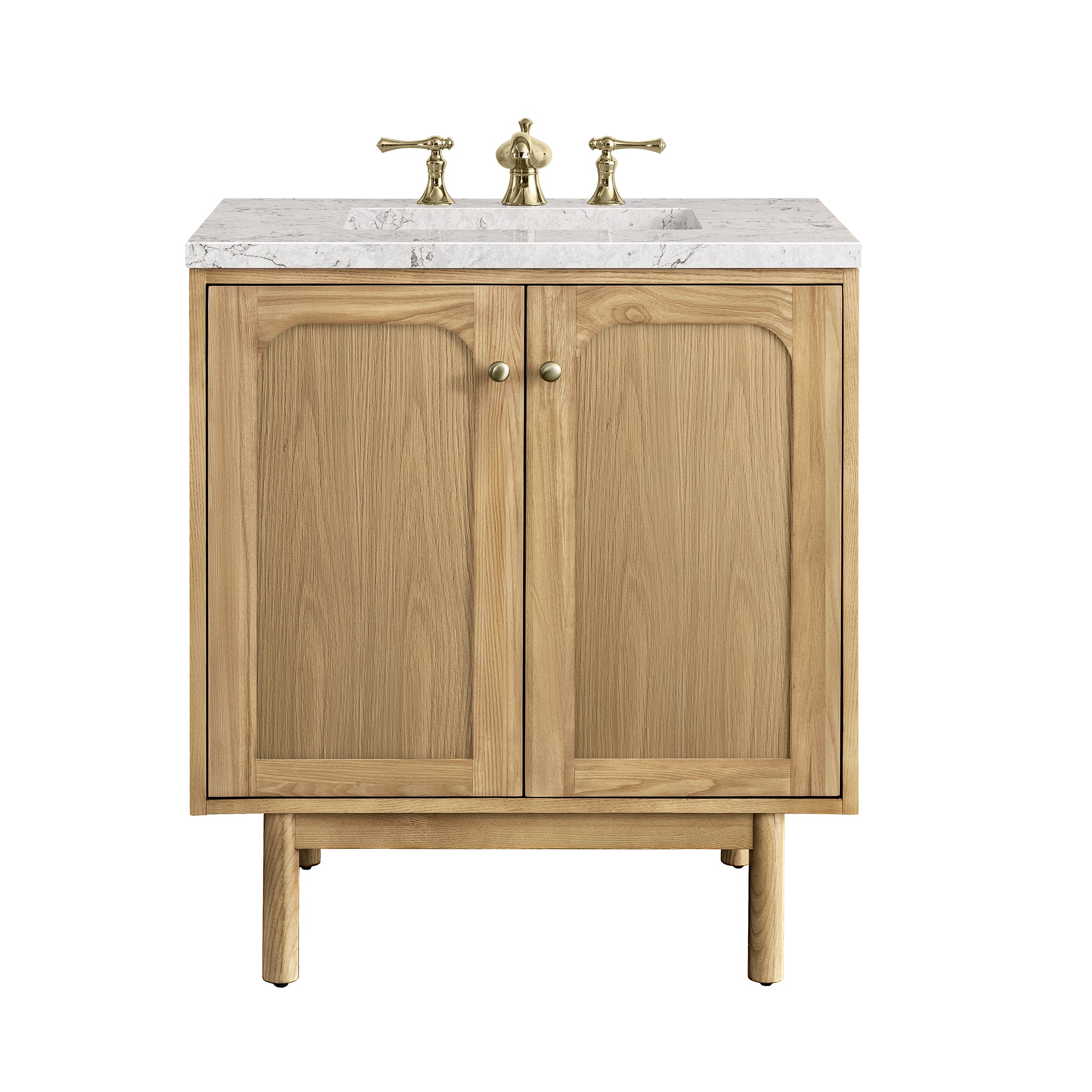 James Martin Laurent 30" Single Vanity in Light Natural Oak with 3cm Countertop