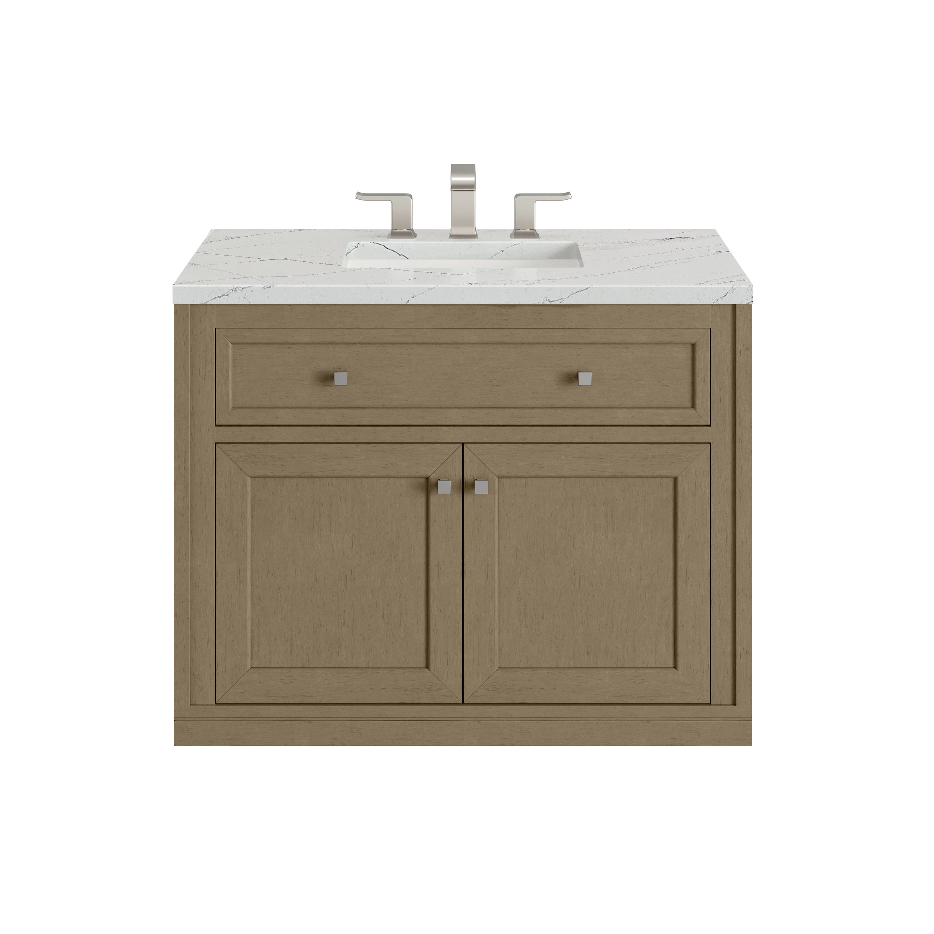 James Martin Chicago 36" Single Vanity in Walnut Whisper with 3cm Countertop
